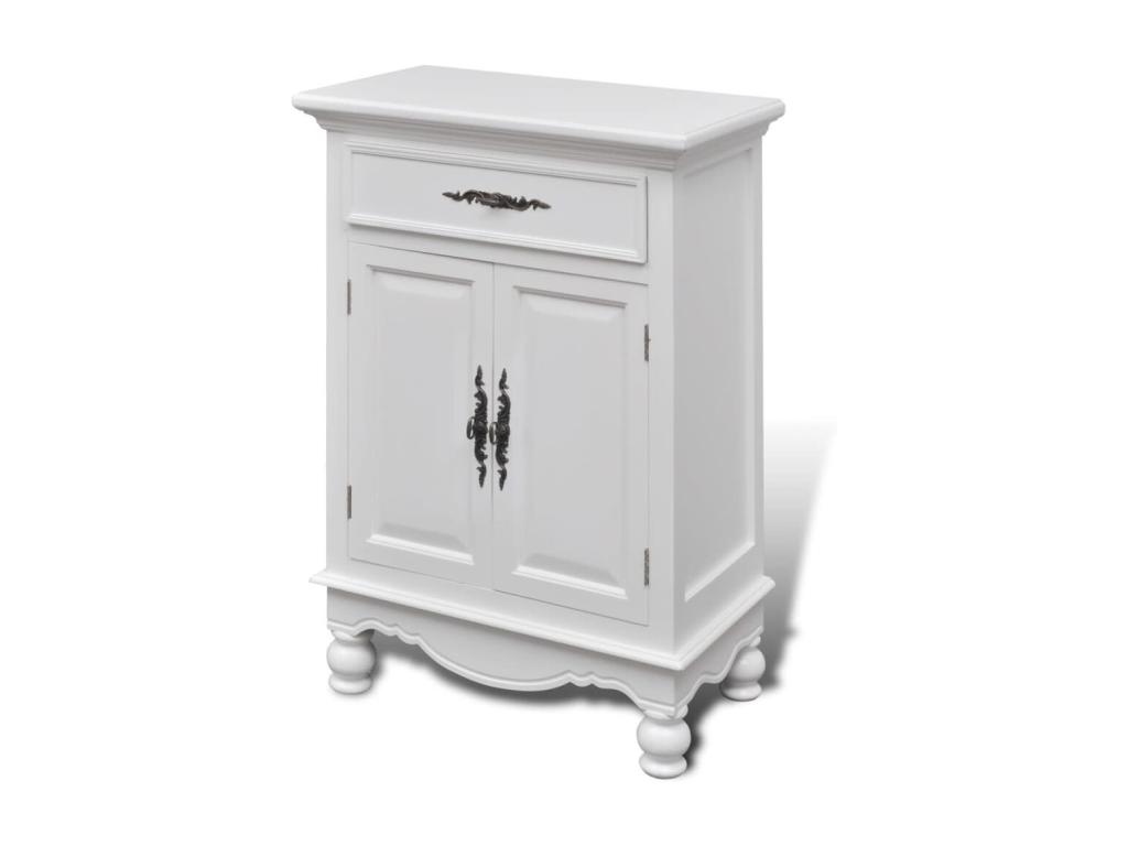Armario con 2 puertas y 1 cajón madera blanco