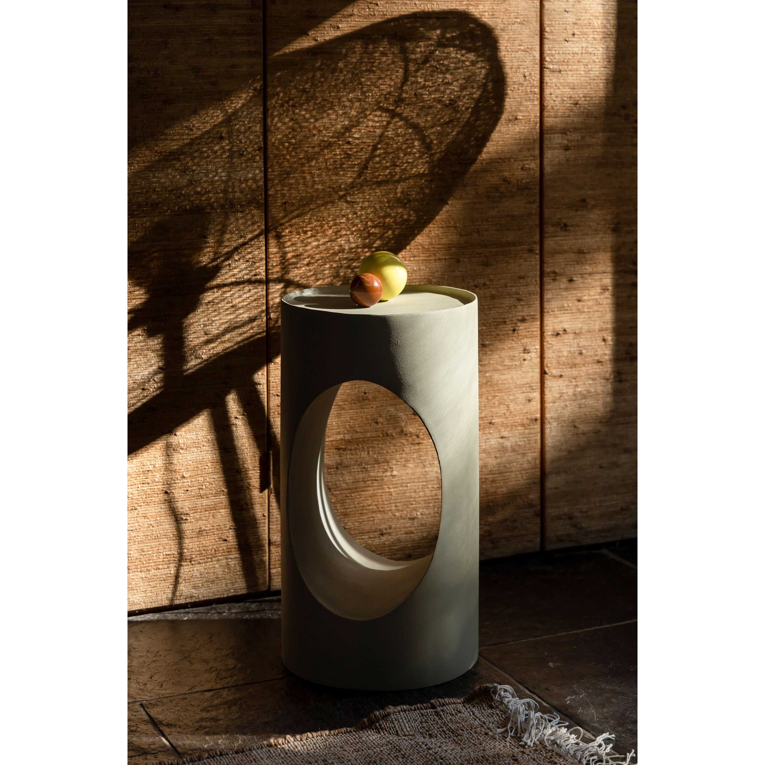 Dutchbone Sai Bijzettafel Rond 30 cm Metaal Zand  Beige