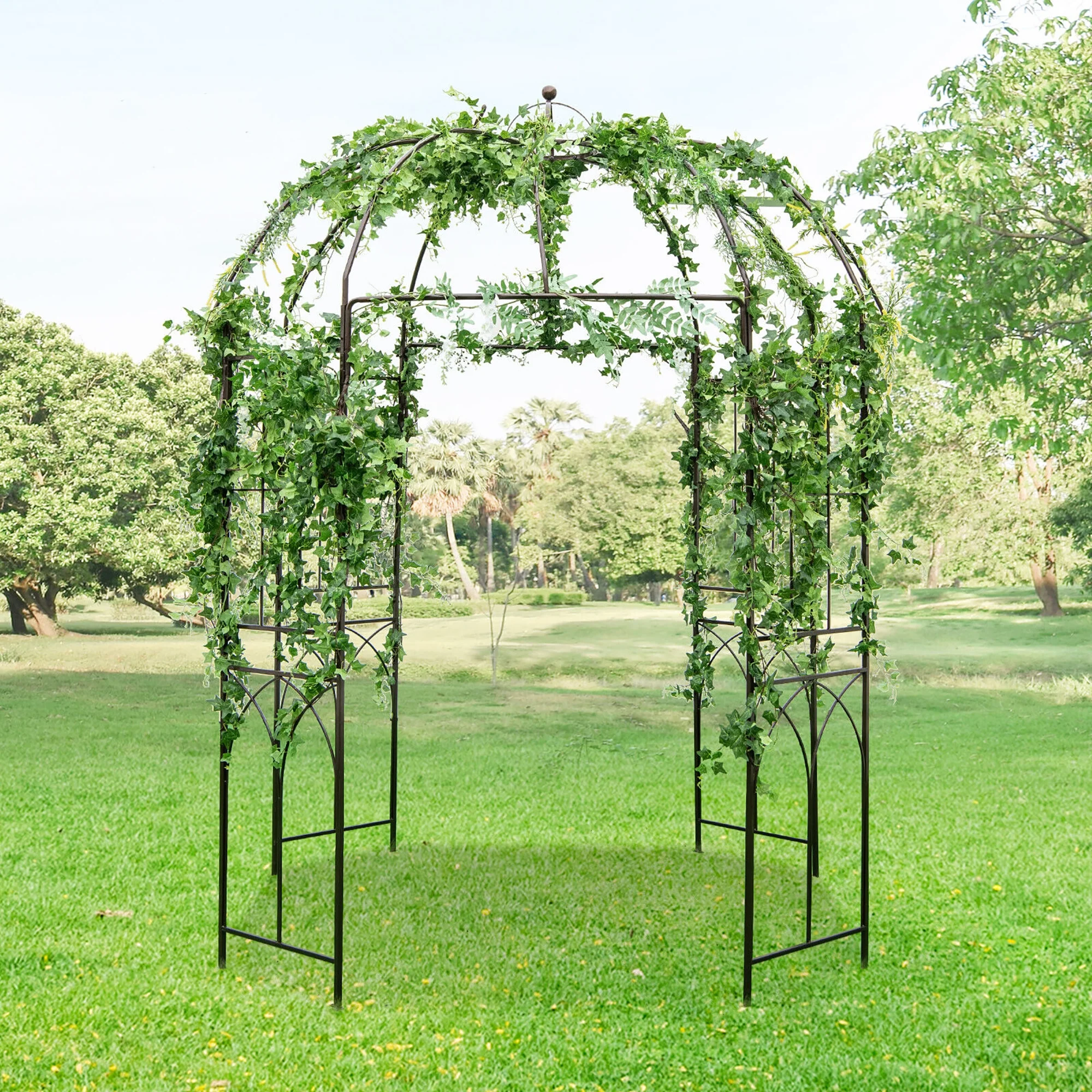 Gymax Birdcage Shape Garden Arbor Pergola Climbing Plants Stand Rack for Wedding Party - Image 7