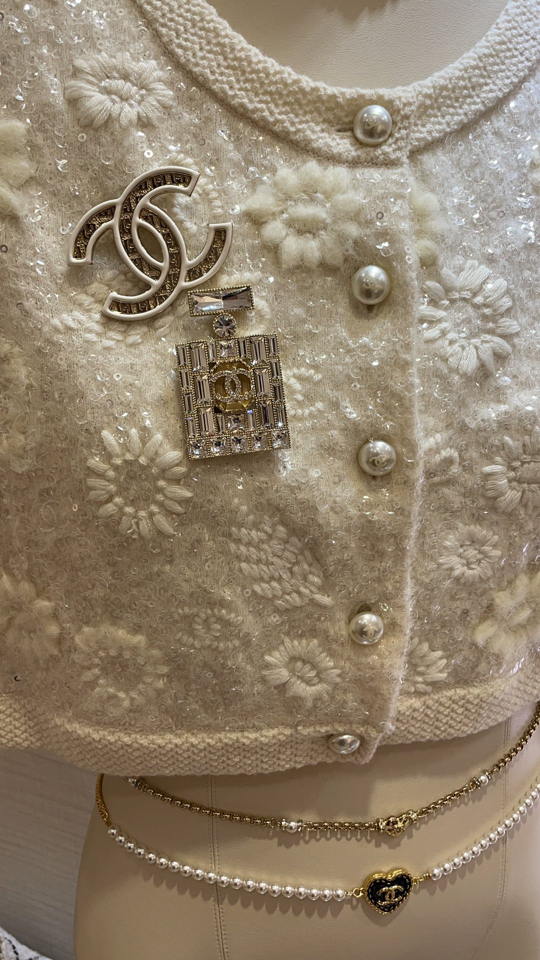Chanel Rhinestone Perfume Bottle Brooch - Original Replica Club