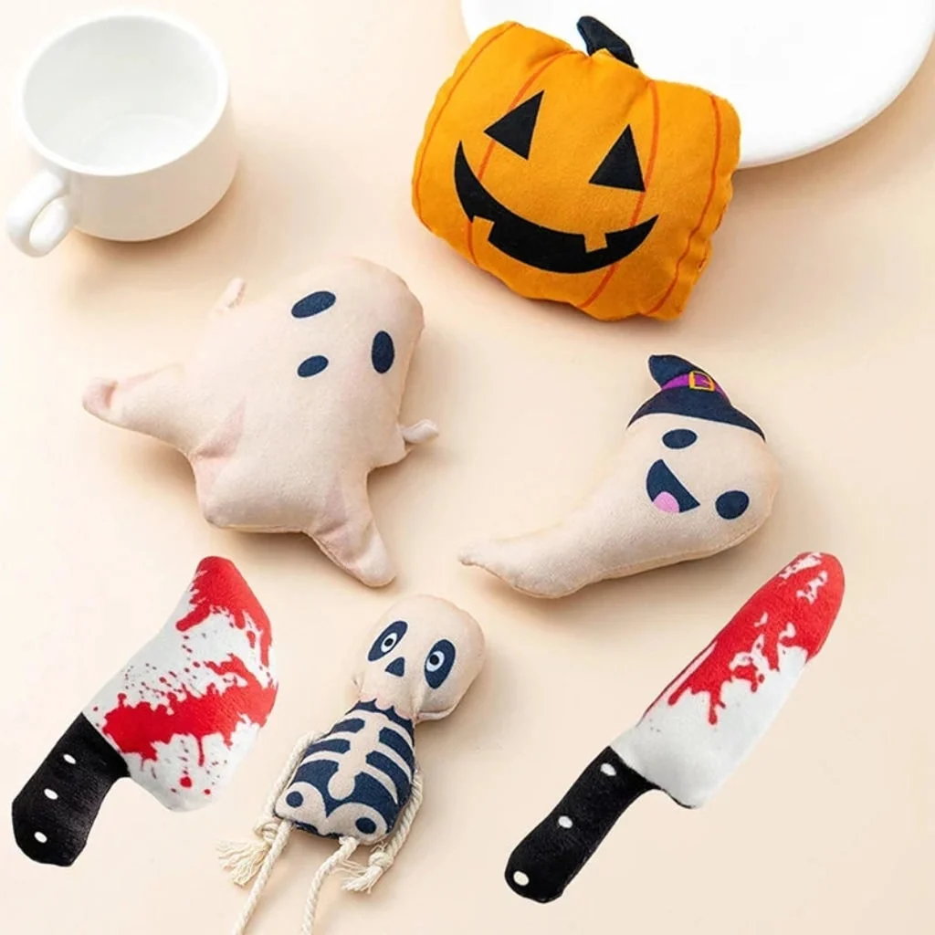 Halloween Toys Interactive Plush Cat Toy Fun Ghost Design - Image 4 Halloween Toys Interactive Plush Cat Toy Fun Ghost Design - Image 4