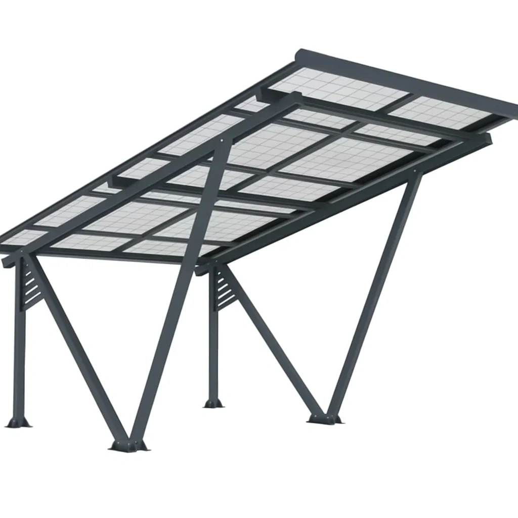 Carport de aluminio y acero galvanizado, 12 m² gris antracita,Marquesina para coche moderna - rnEFMQR160GZ