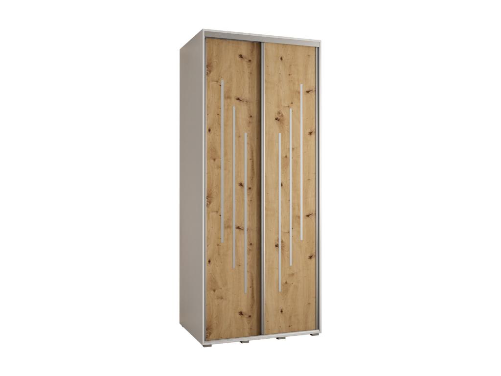 ARMARIO DAVOS 8 DE PUERTAS CORREDERAS 235,2/110/60 2 puertas (Laocacasas/Artisan/Plata)