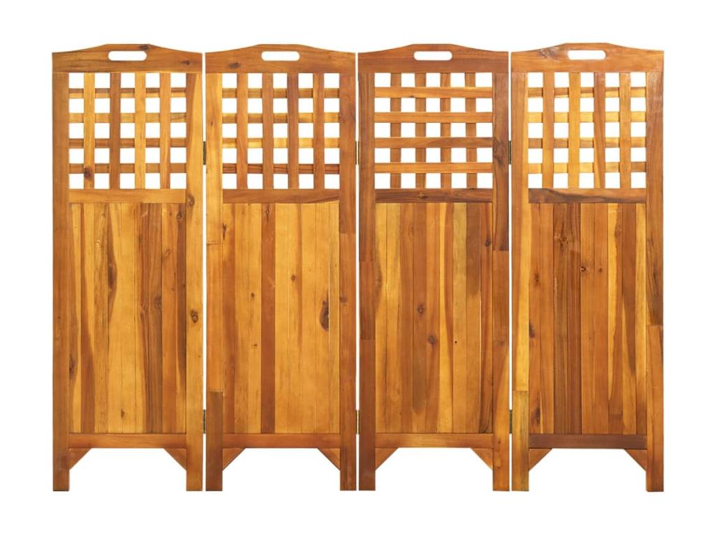 Tabique 4 paneles 161x2x120 cm madera acacia