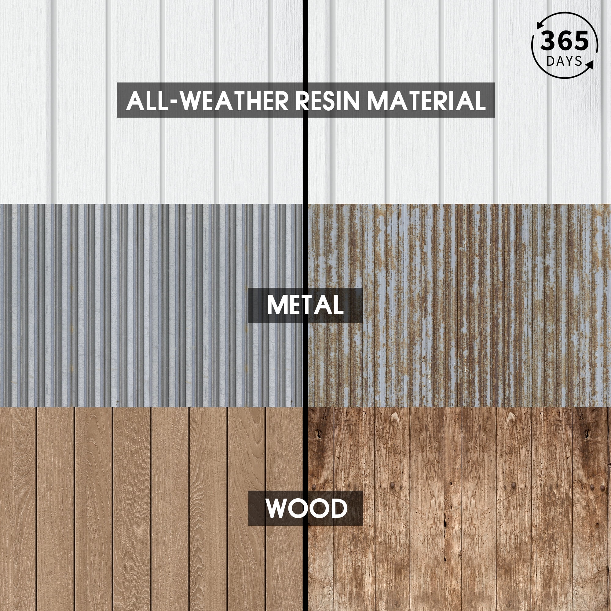 LHBCraft Outdoor Resin Storage Shed, 34 Cu. Ft. Weather-Resistant Garden Storage Box, Extra-Large Lockable Waterproof Shed for Bikes, Lawnmowers, and Garden Tools - Image 4