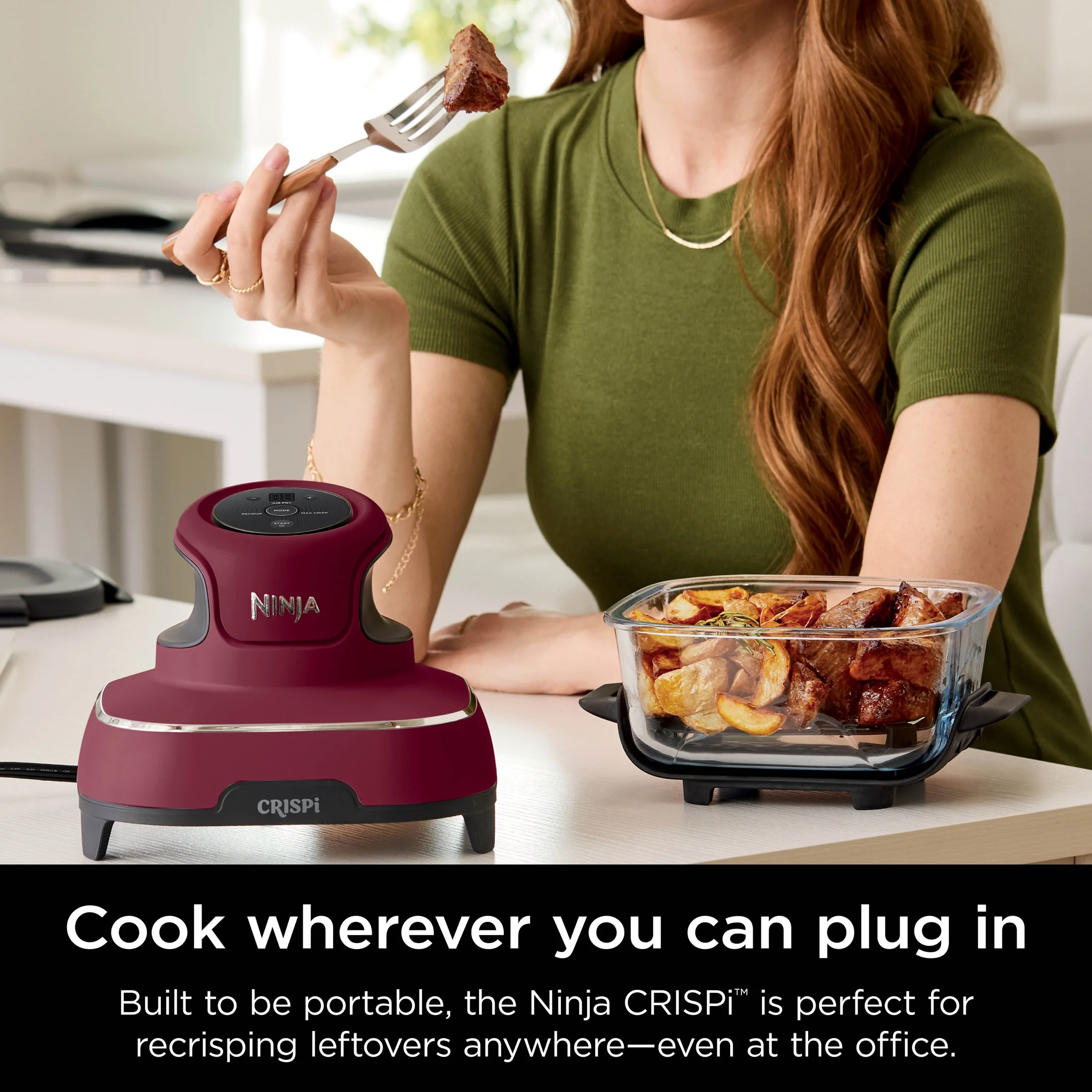 Ninja Crispi 3-in-1 Portable Glass Air Fryer Cooking System, 1500W, 4-Qt & 5-Cup TempWare Glass Containers with Storage Lids, Microwave, Freezer & Dishwasher Safe, White, FN100WH - Image 28