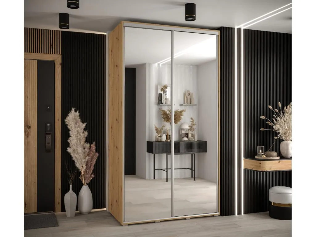 ARMARIO Decopractico 2 DE PUERTAS CORREDERAS 235.2/130/60 2 puertas (Artisan/Artisan/Plata) WLSH96663