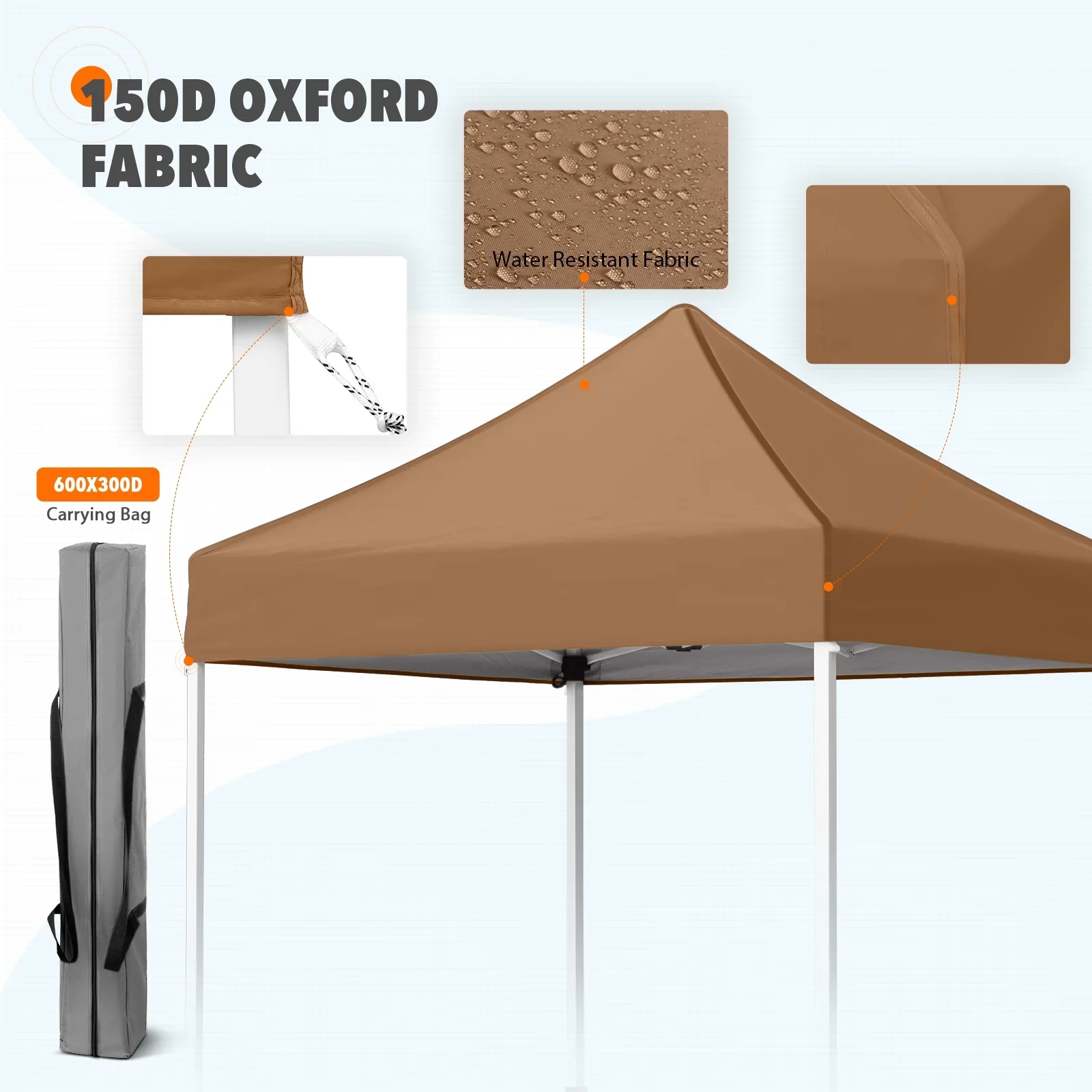 EAGLE PEAK 5x5 Pop up Canopy Tent Instant Outdoor Canopy Easy Set - up Straight Leg Folding Shelter（blue）