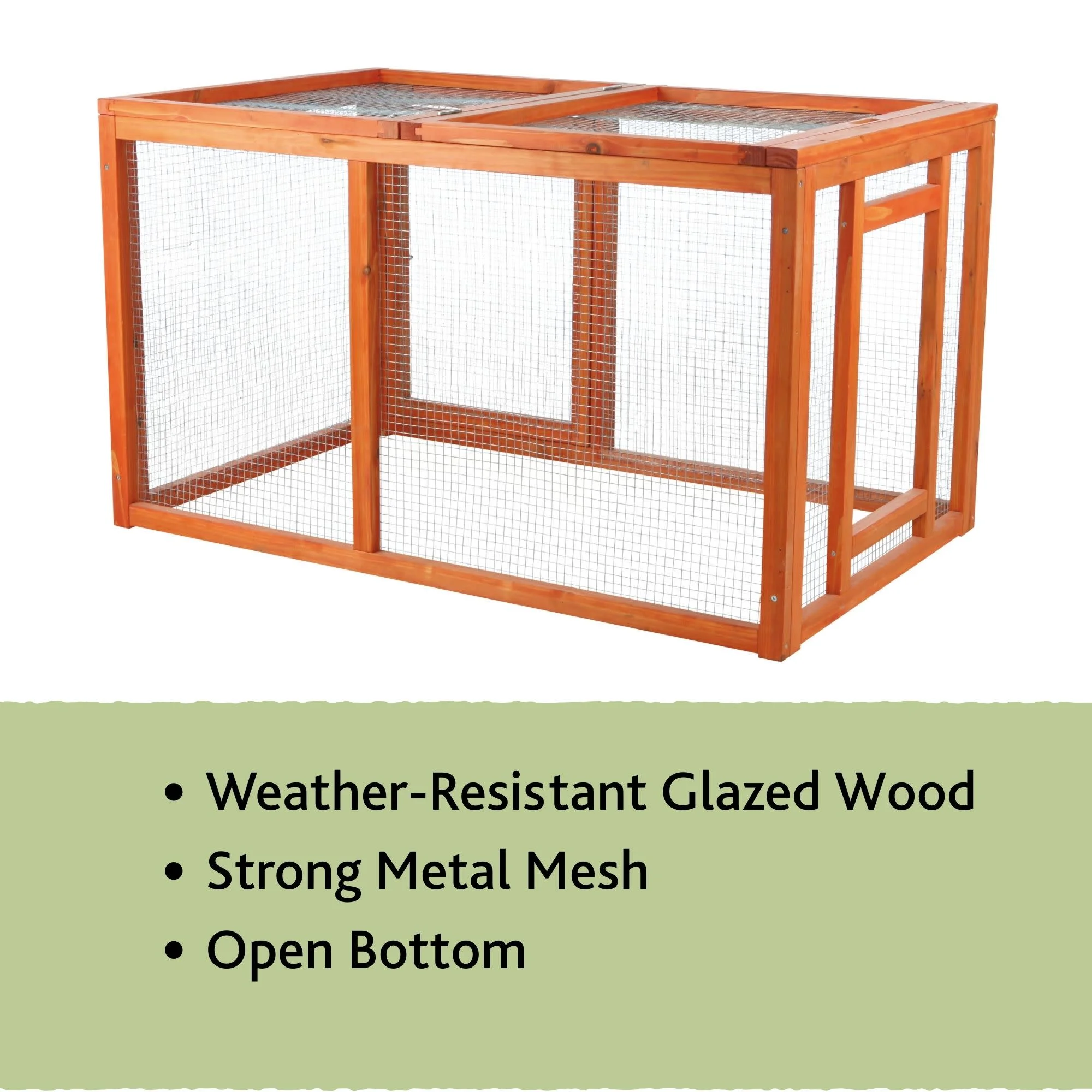 TRIXIE Weatherproof Outdoor Wooden Chicken Coop with 2 Nesting Boxes & Run, Brown - Image 13