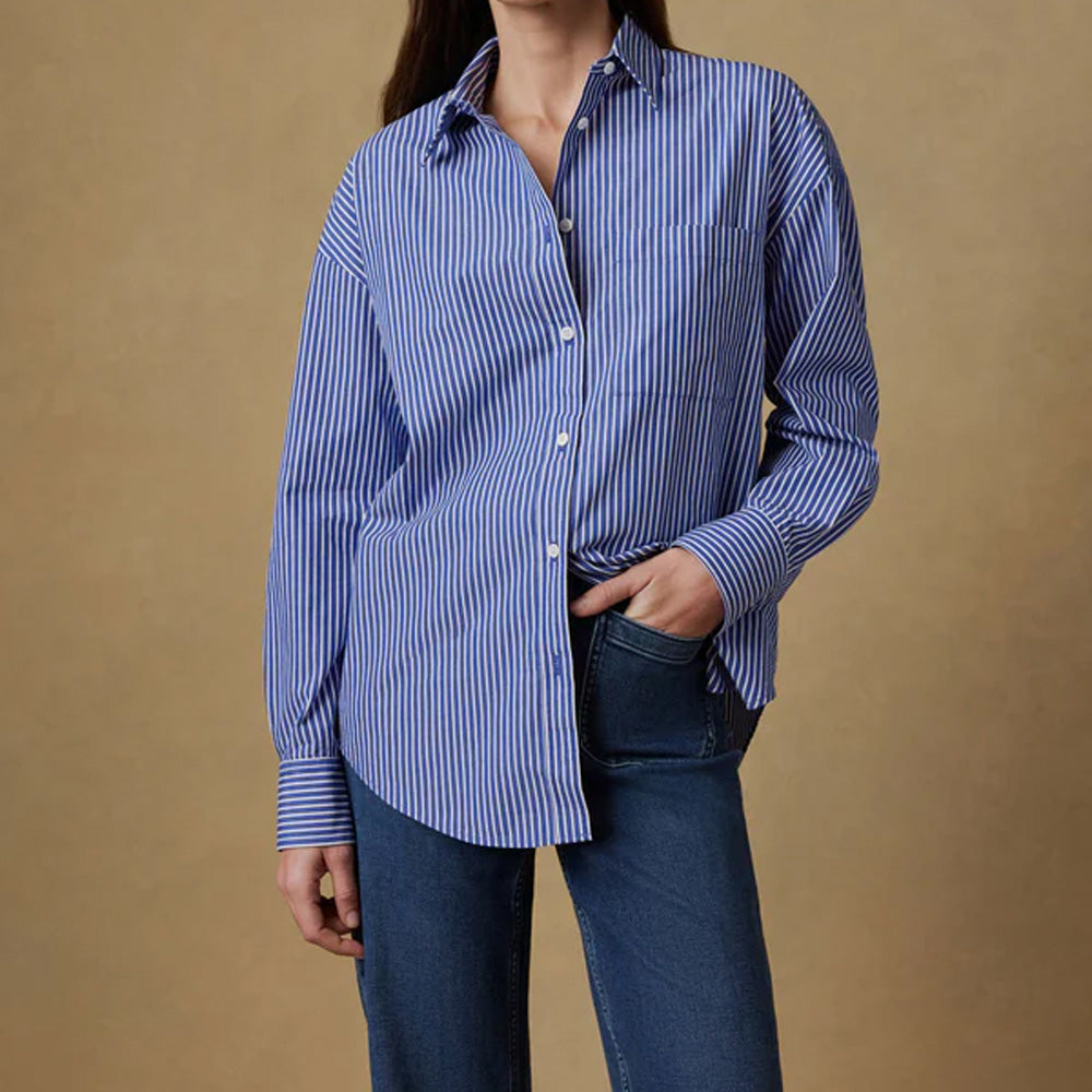 Faherty - Chemise Coastal en popeline - Rayures