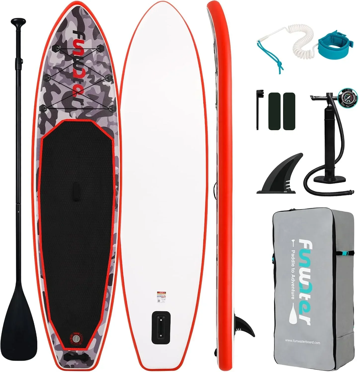 FunWater Inflatable Stand Up Paddle Board, 11 ft x 32 in x 6 in - SUP Paddle Accessories - Image 7 FunWater Inflatable Stand Up Paddle Board, 11 ft x 32 in x 6 in - SUP Paddle Accessories - Image 7
