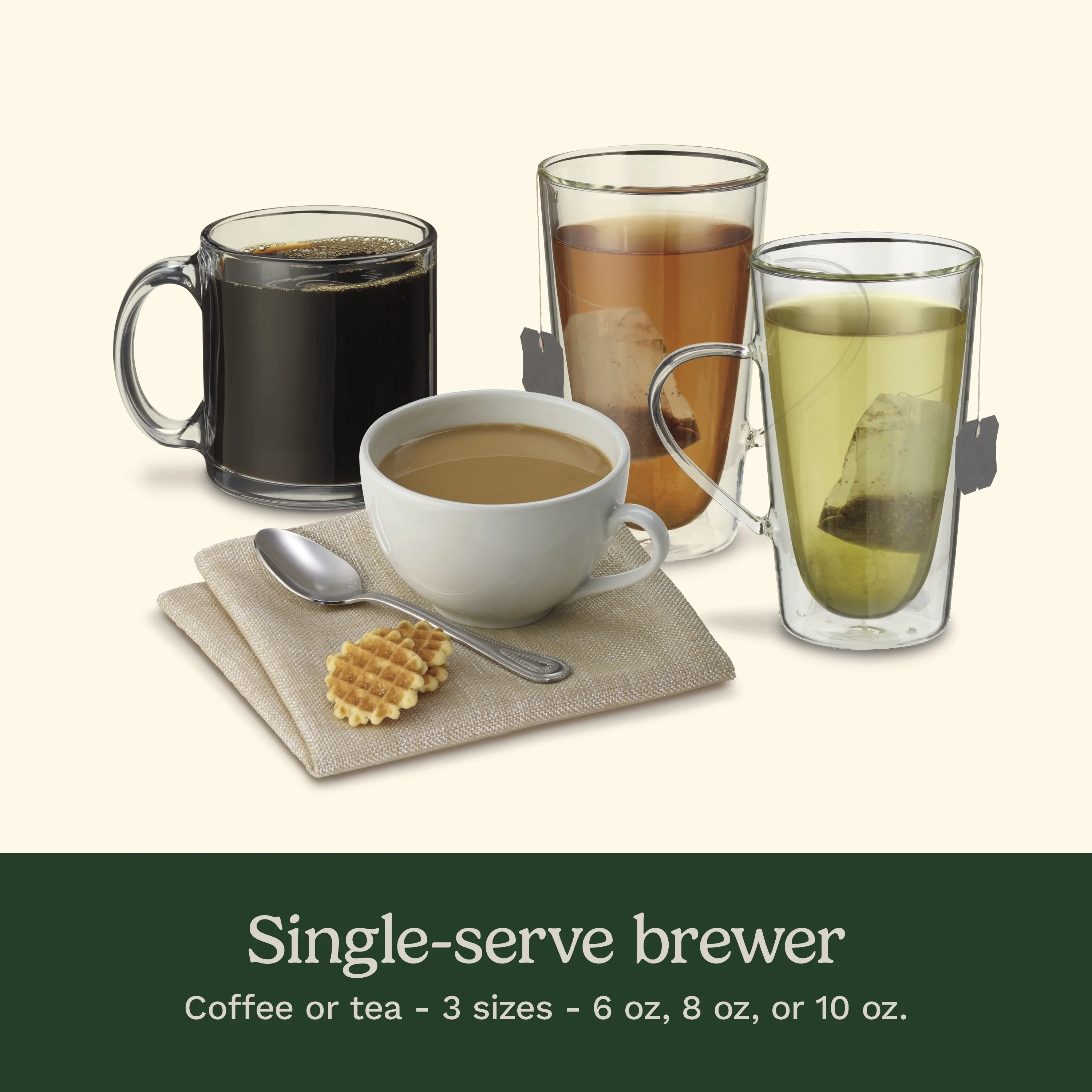 Cuisinart Premium Single Serve Brewer + Hot Water Coffee - Maker Combo