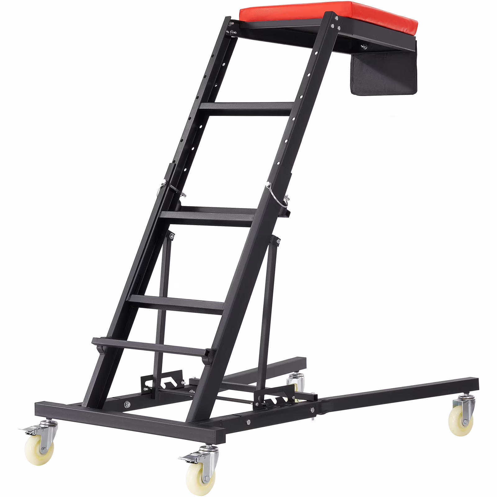 BENTISM Automotive Topside Creeper, Engine Creeper 42.5" - 64.8", 400 lb Capacity High Top Creeper, 4 Swivel Caster Wheels, Padded Deck, Foldable Creeper for Home Garage, Workshop Repair Maintenance