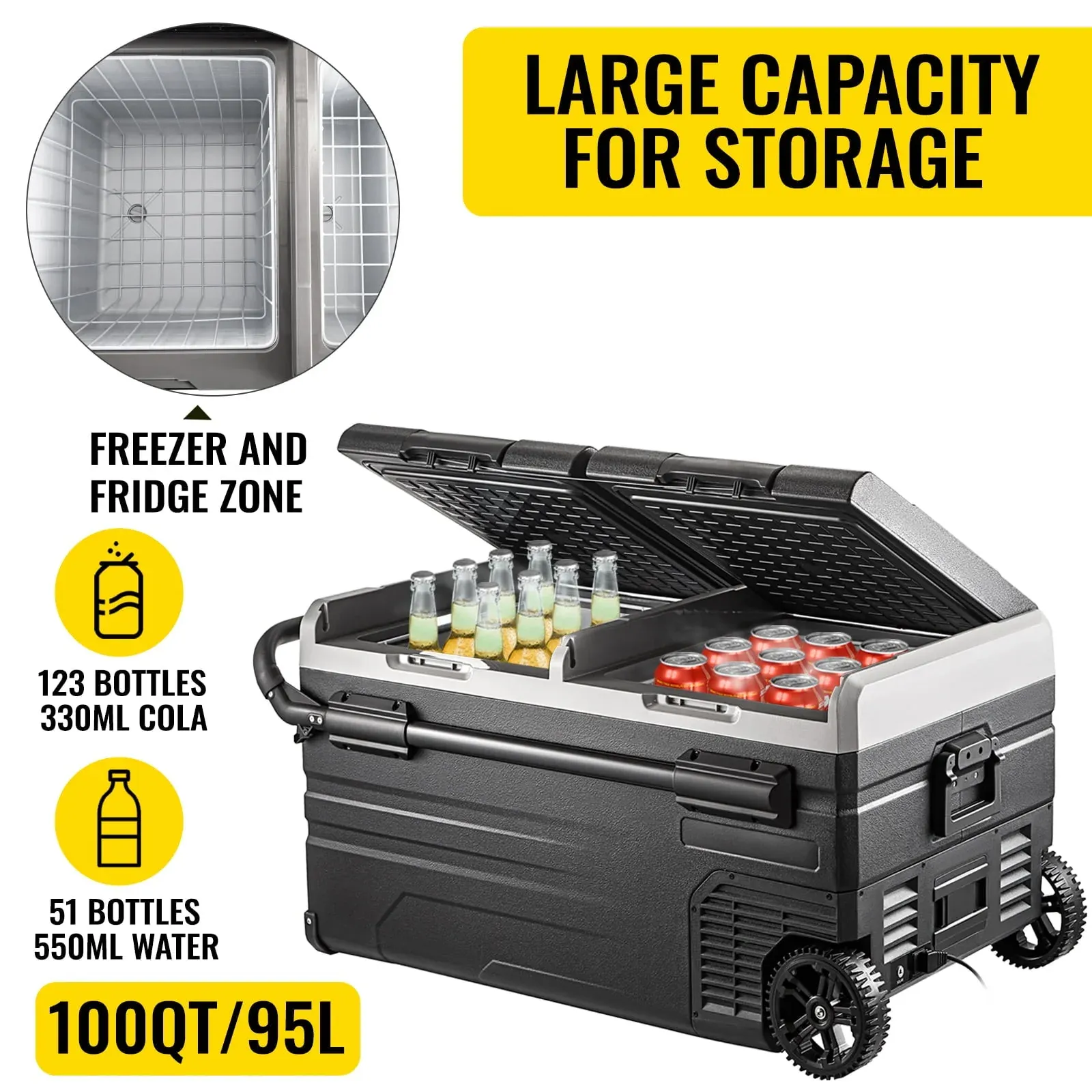 BENTISM 100Qt Portable Car Freezer Refrigerator 95L 12/24V - TWW95 - Image 3 BENTISM 100Qt Portable Car Freezer Refrigerator 95L 12/24V - TWW95 - Image 3