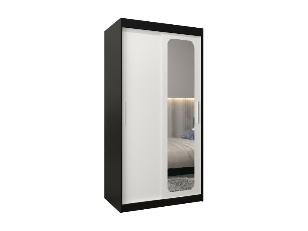 ARMARIO Abodeia T2 DE PUERTAS CORREDERAS 200/100/62 2 puertas negro/blanco