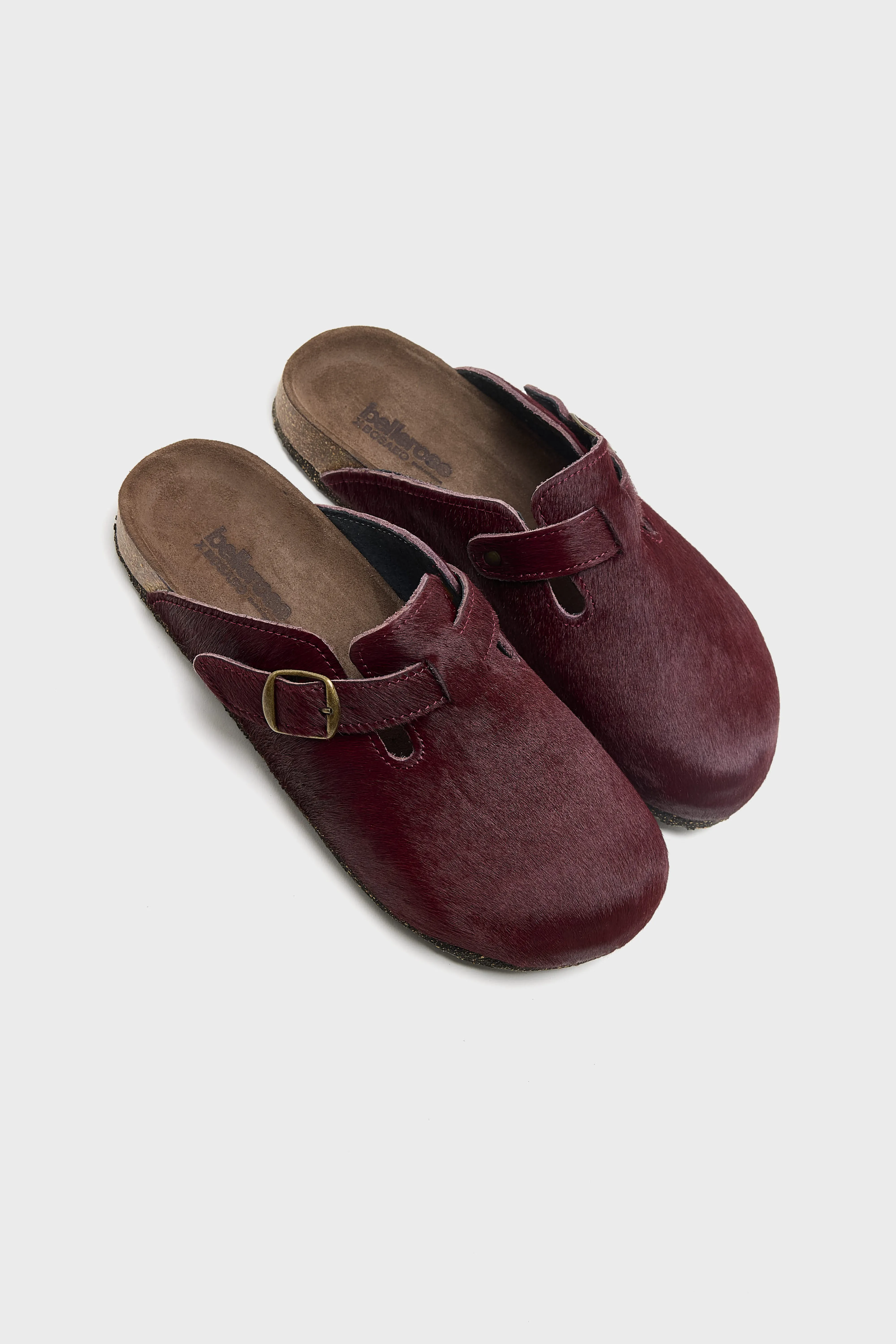 Bellerose Bordeaux Ponyhair Mules  (261 / W / BORDEAUX)