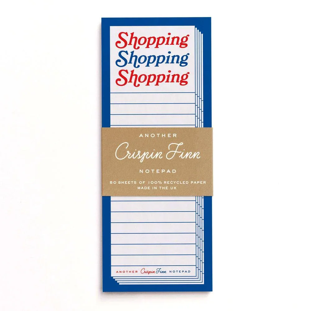 Crispin Finn Shopping Shopping Shopping Note Pad