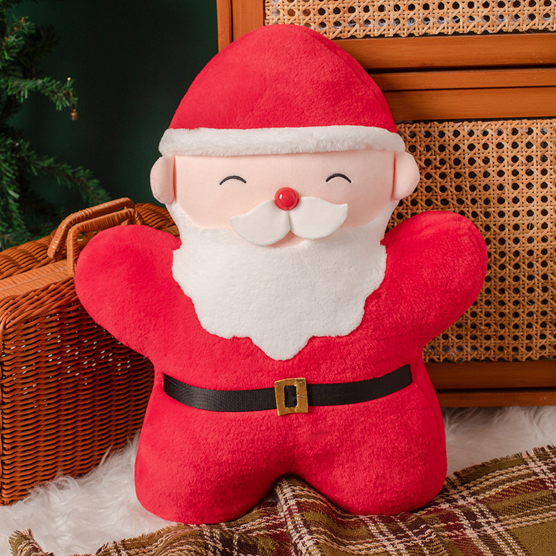 Christmas Shaped Plush Stuffed Pillow Snowman Tree Candy Cane Decorative Throw Cushion Kids Holiday Xmas Gift