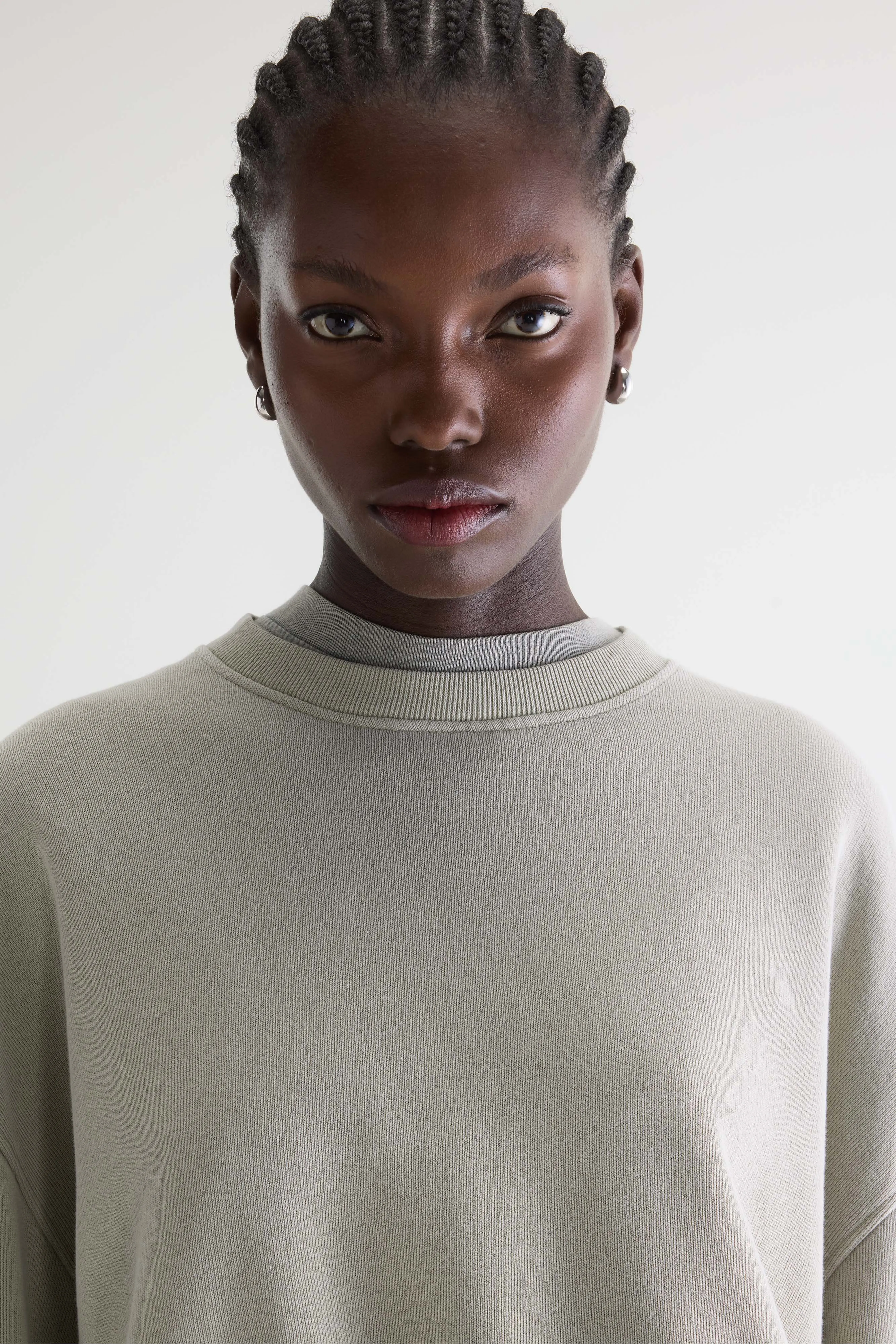 Bellerose Fancy cropped crewneck sweatshirt (261 / W / JADEITE)