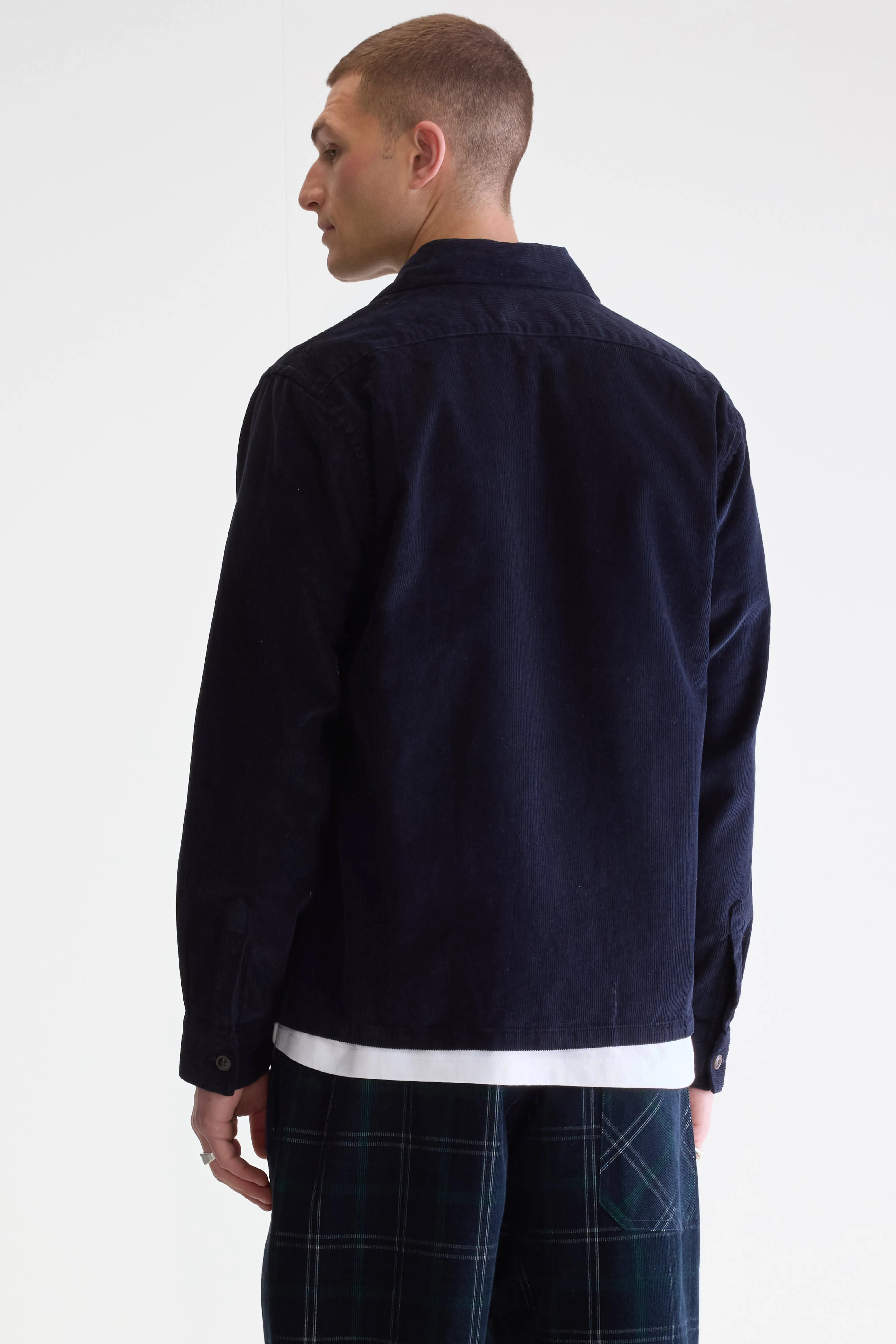 Bellerose Goney navy blue corduroy overshirt (242 / M / NAVY)