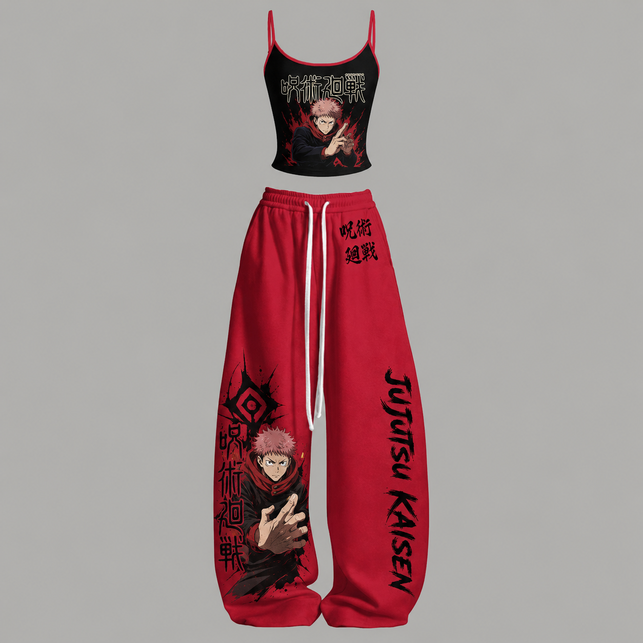 Jujutsu Kaisen Top & Elasticated Trousers Two-Piece Set