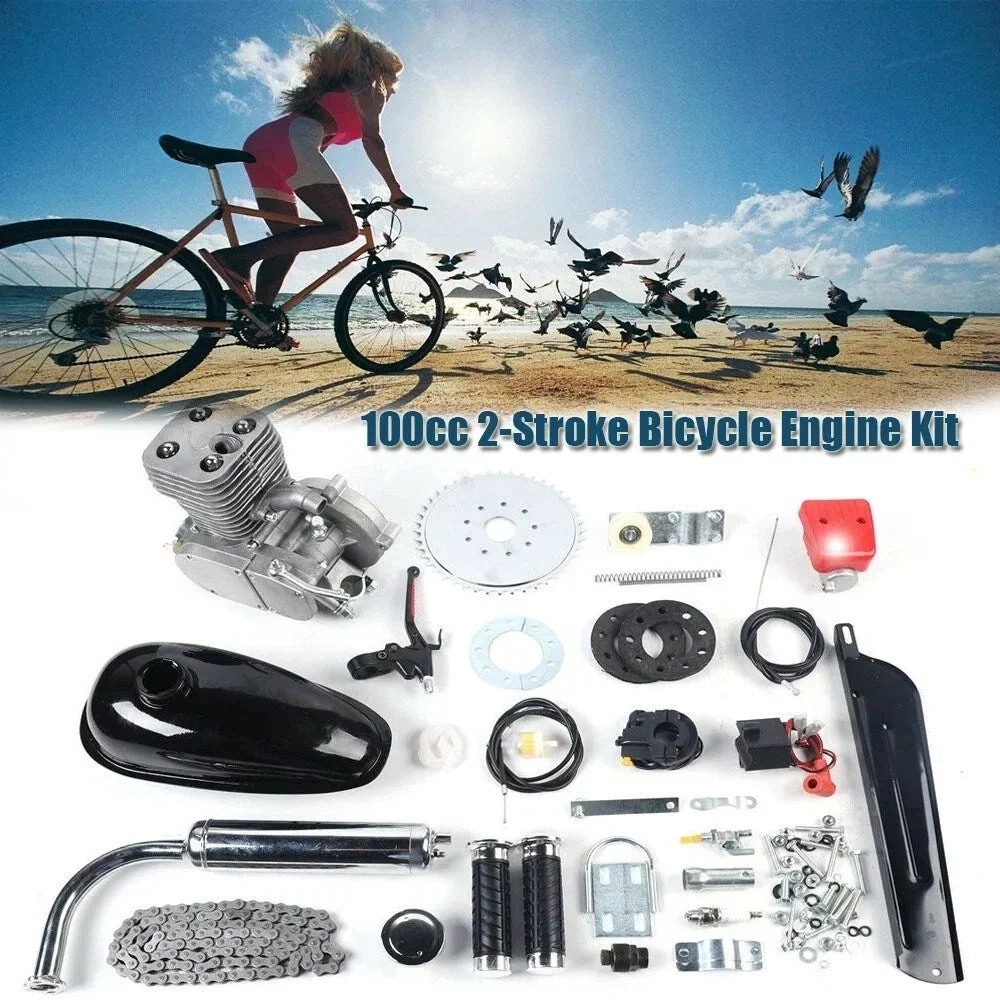 100cc Bicycle Gasoline Engine Conversion Kit, 2 Stroke CDI Ignition Air-Cooling 100cc Bicycle Gasoline Engine Conversion Kit, 2 Stroke CDI Ignition Air-Cooling