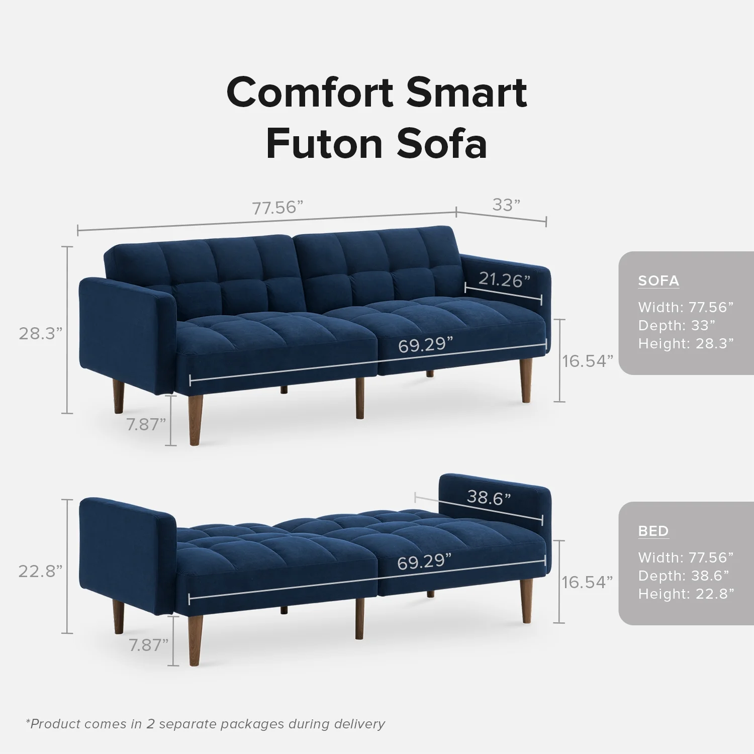 Mopio Aaron Futon Sofa Bed Old Rosa - Image 74