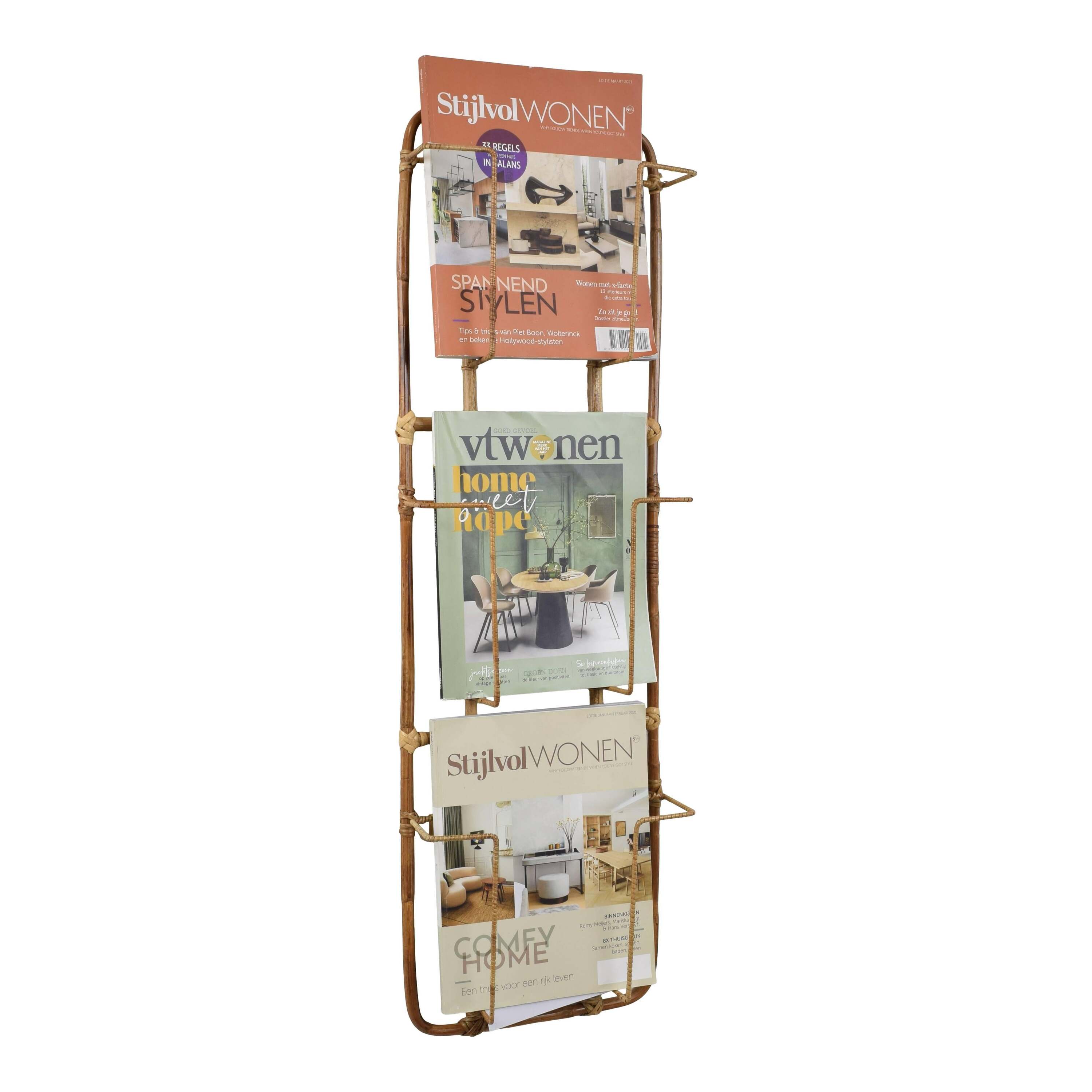 LOFT42 Bamboe Tijdschriftenrek Large - Bruin - 96x30x10