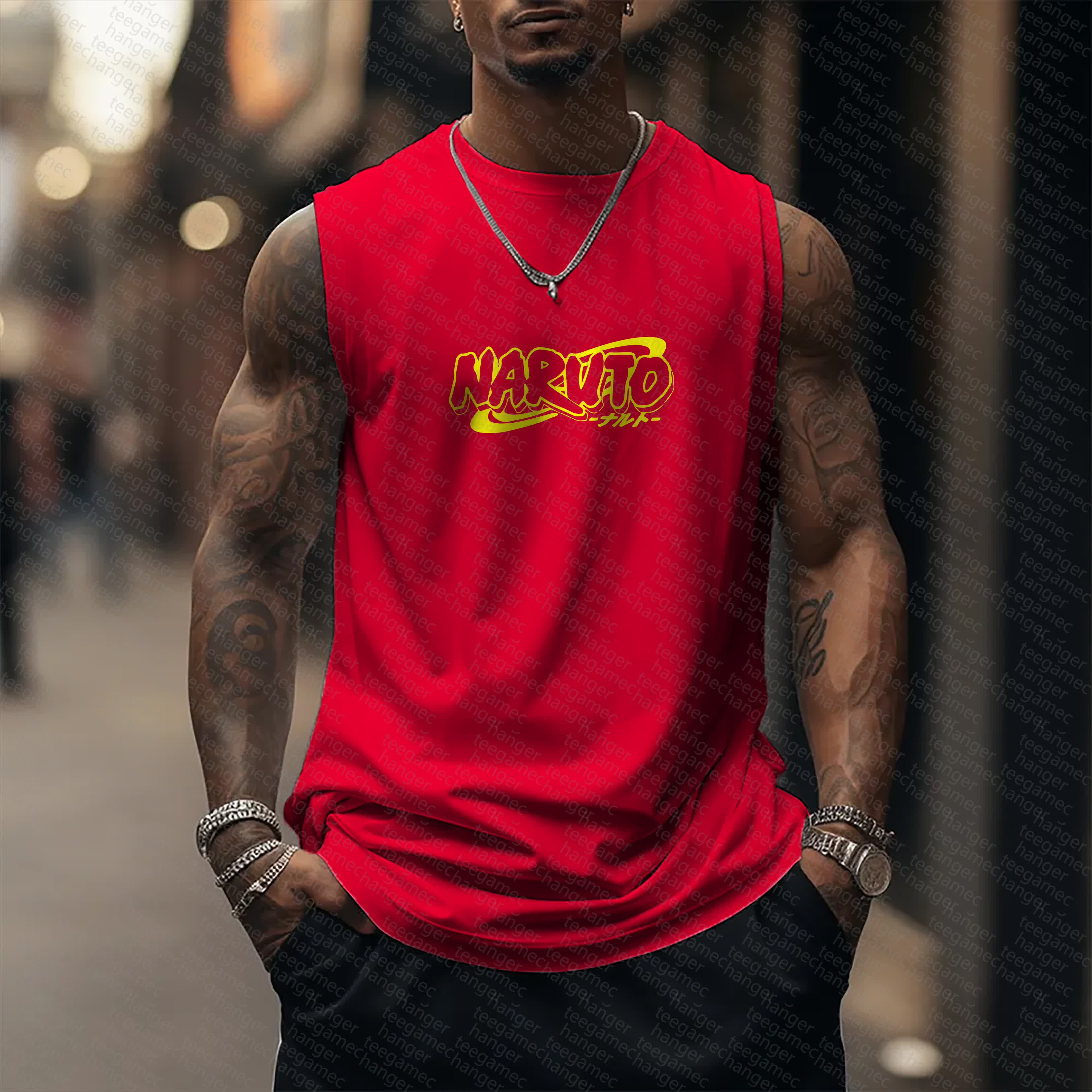 Unisex   Casual Anime  Tank Top TeeThreads Sustain the Scene with Custom Apparel