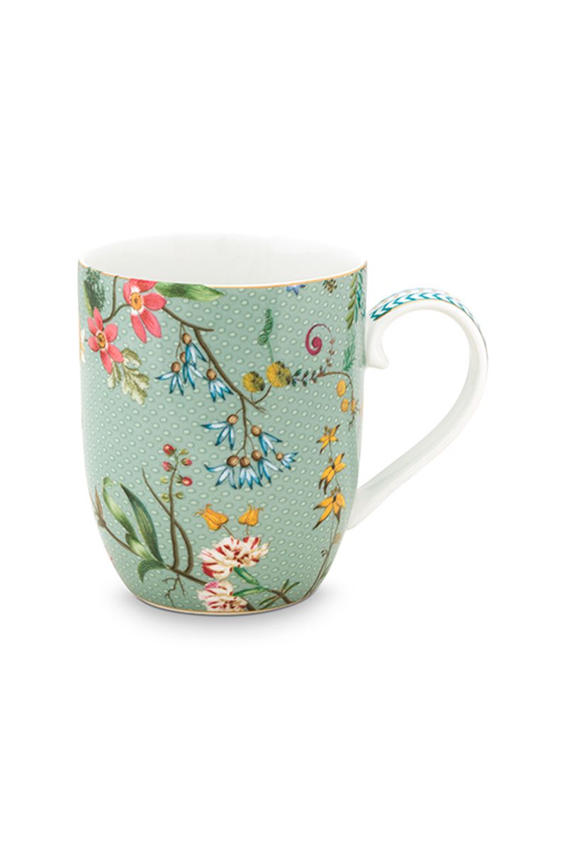 Mug Small Jolie Flowers Blue