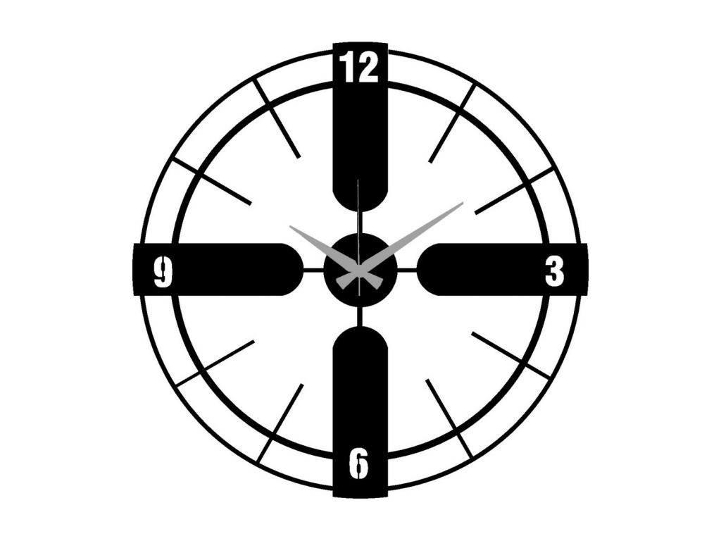 Reloj de Pared Esencial 7, Negro, 50x0,15x50 cm, Hogarlujo