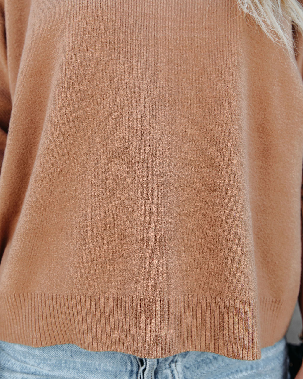 Parkin Mock Neck Knit Sweater - Camel - Se7enfashion