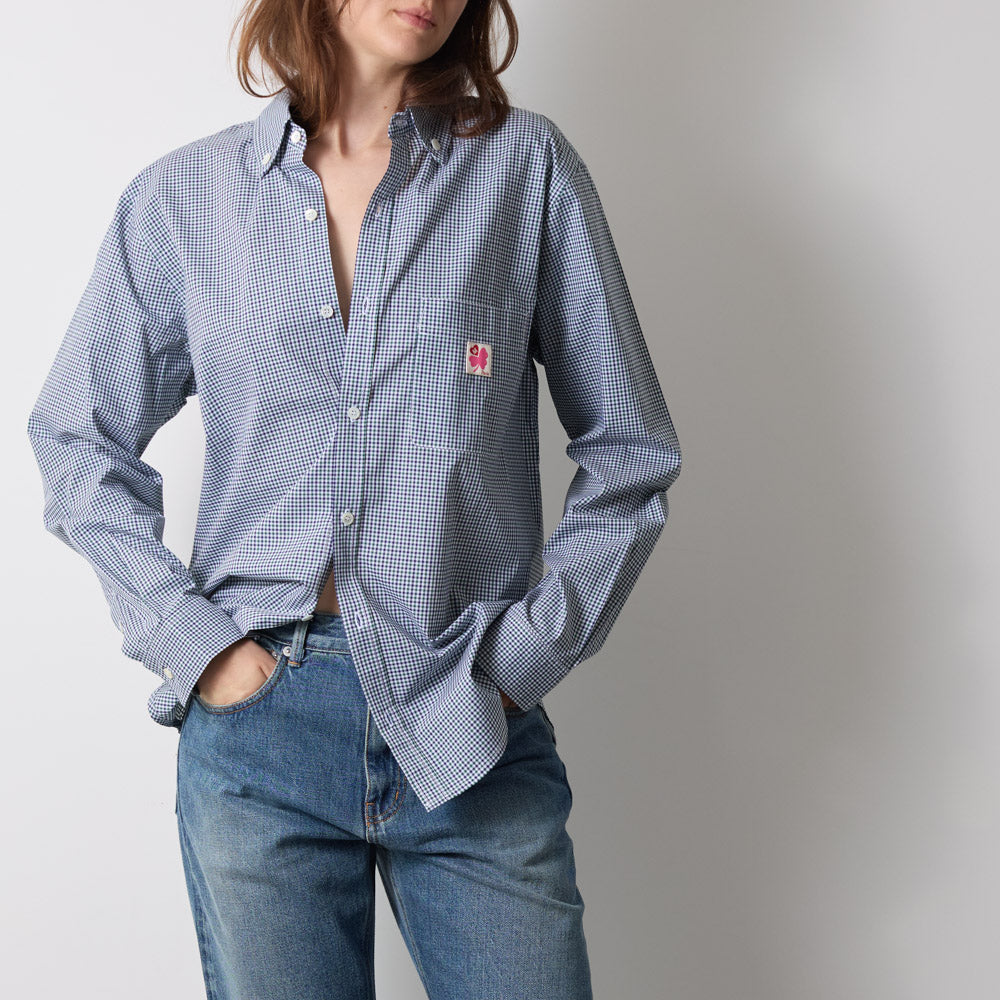 Merci - Chemise Sacha - Carreaux Vert & Bleu