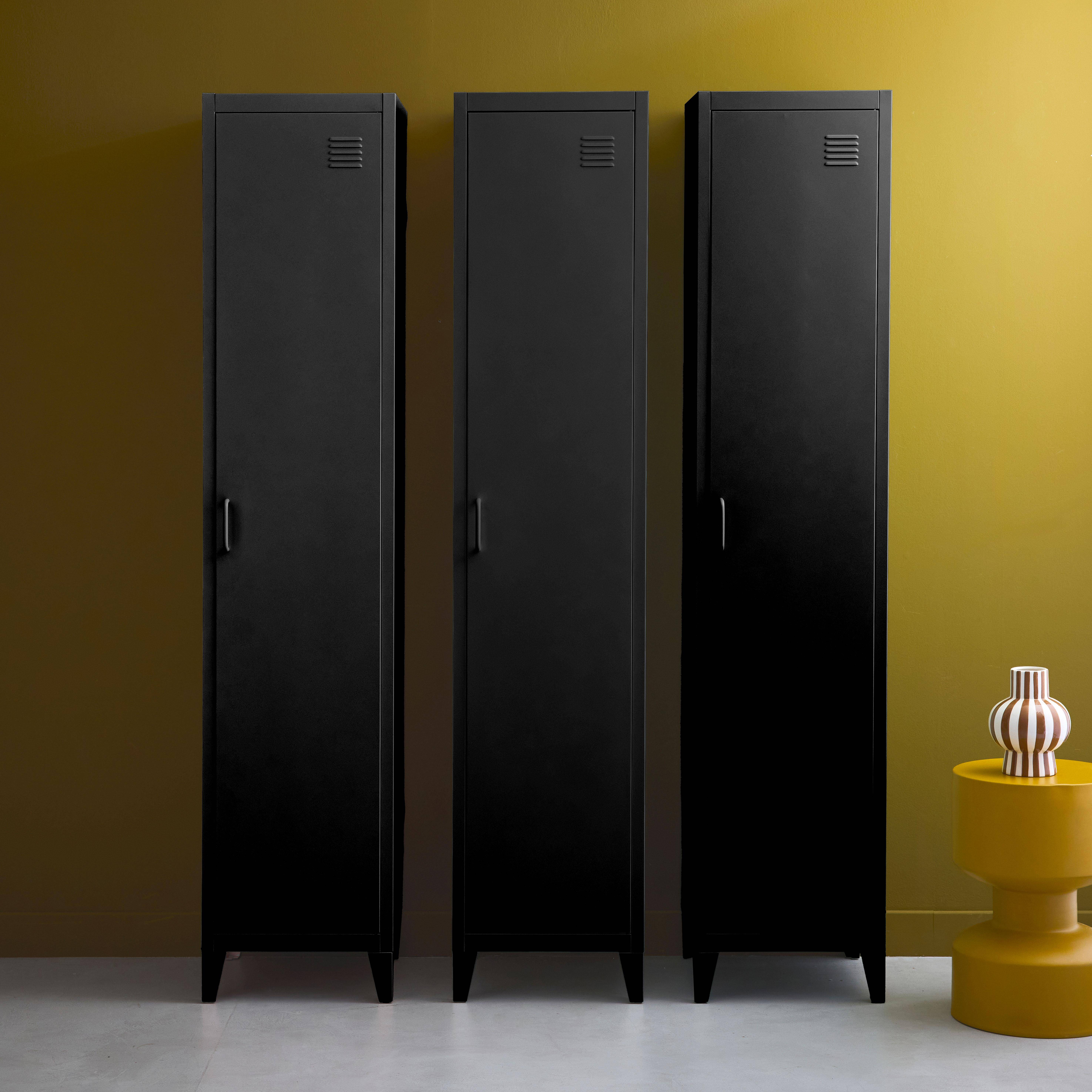 Soho - Armario dormitorio industrial con 4 almacenamientos, set de 3