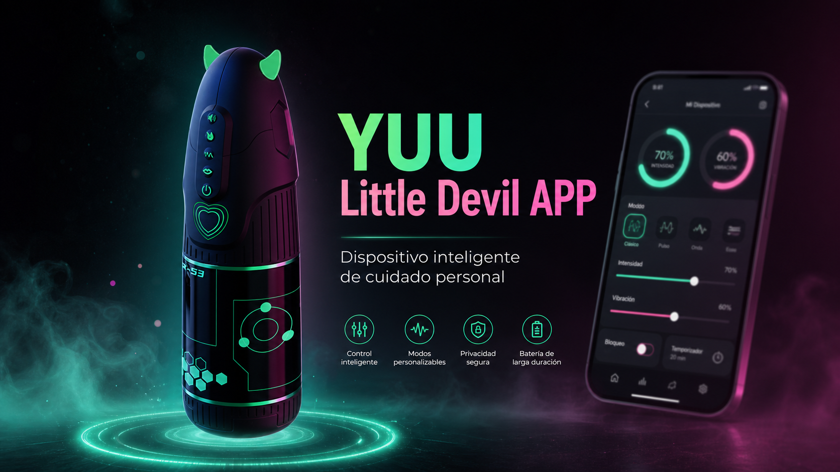 Masturbador automático para hombre: reseña de YUU Little Devil APP - Blog de Juguetes Sexuales Dr.YUU™
