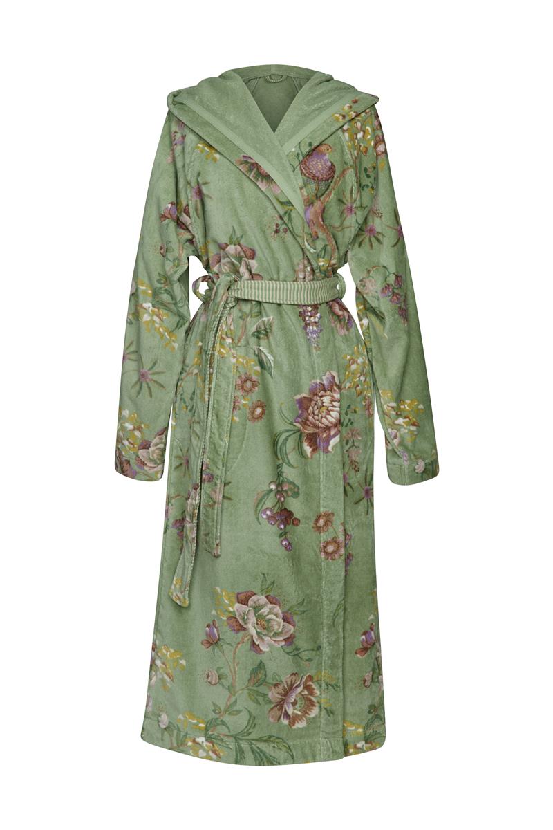 Pip Studio Secret Garden Badjas - Groen - XL