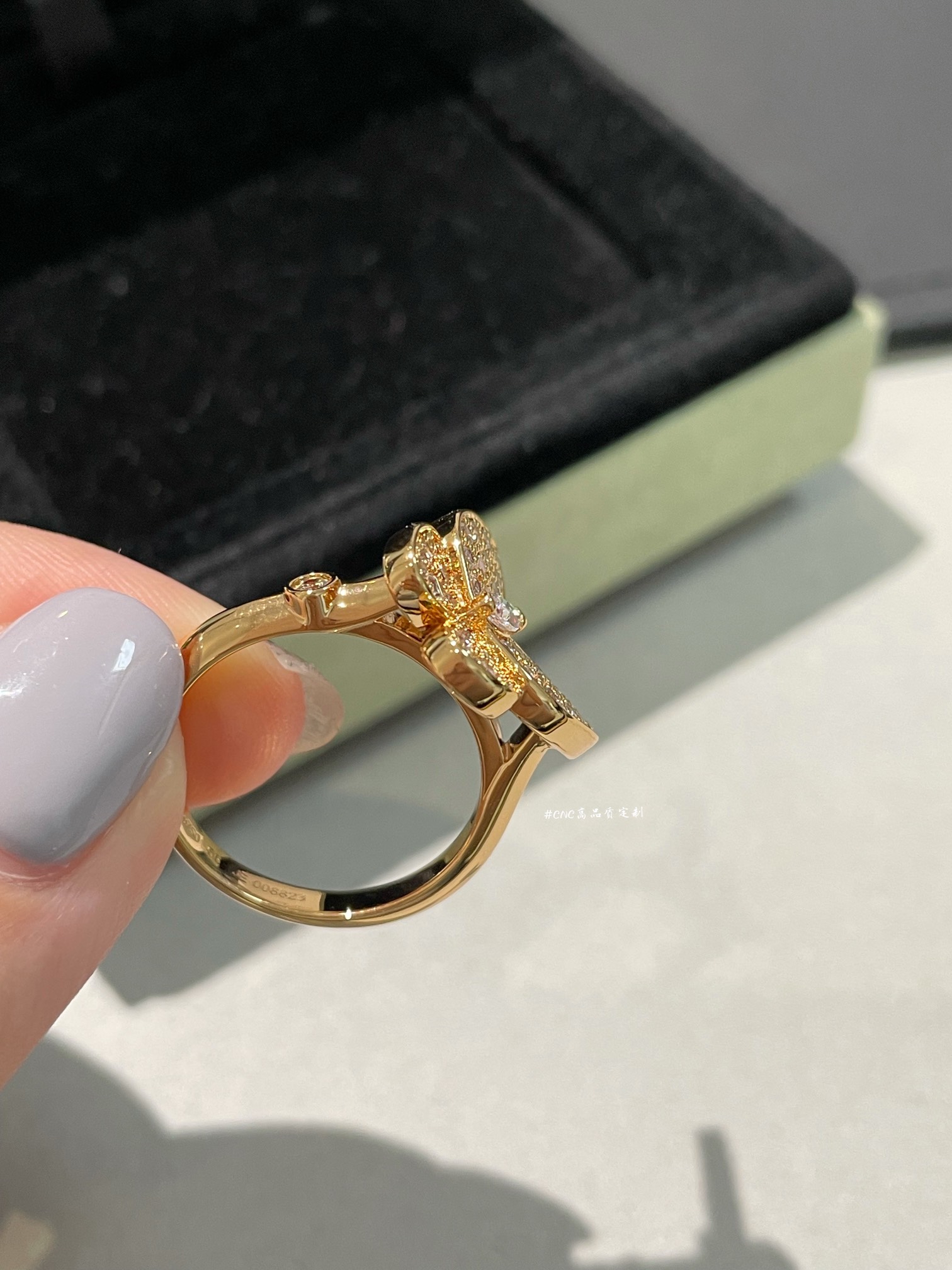 VCA Full Diamond Butterfly Ring - Original Replica Club