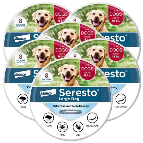 Seresto Flea & Tick Collar for Dogs & Cats, Waterproof Adjustable Design, Long-Lasting Comfortable Everyday Accessory