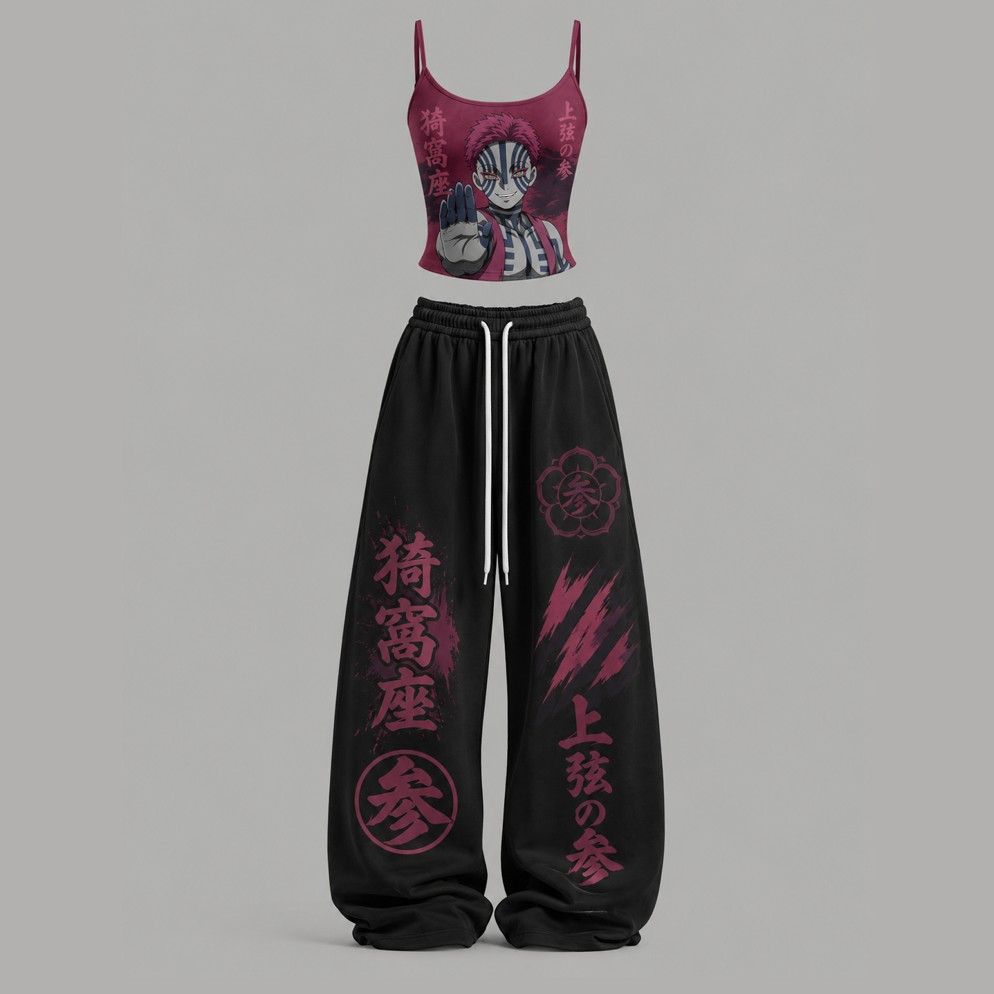 Demon Slayer Top & Elasticated Trousers Two-Piece Set