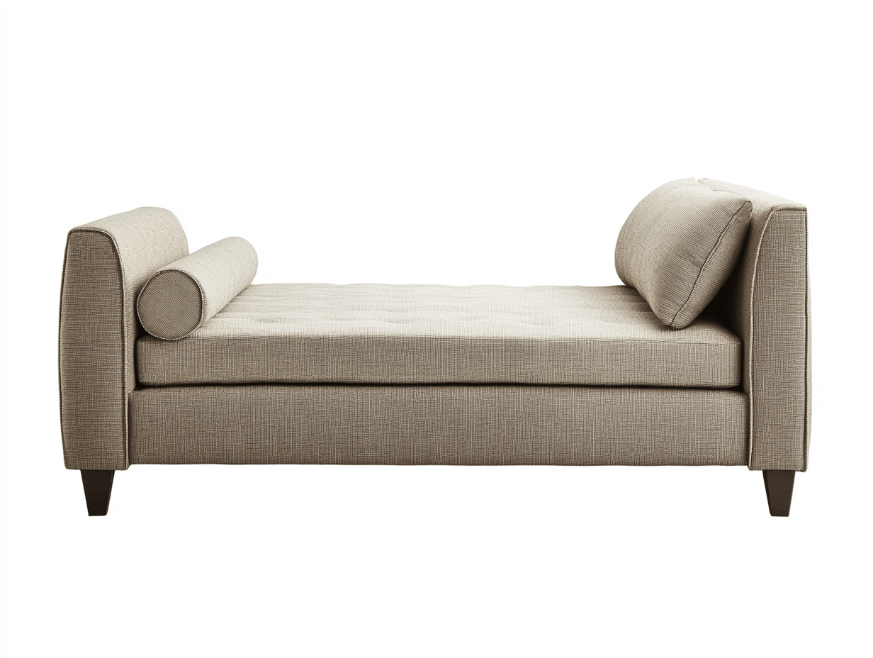 Sofá de tela beige moderno para sala de estar