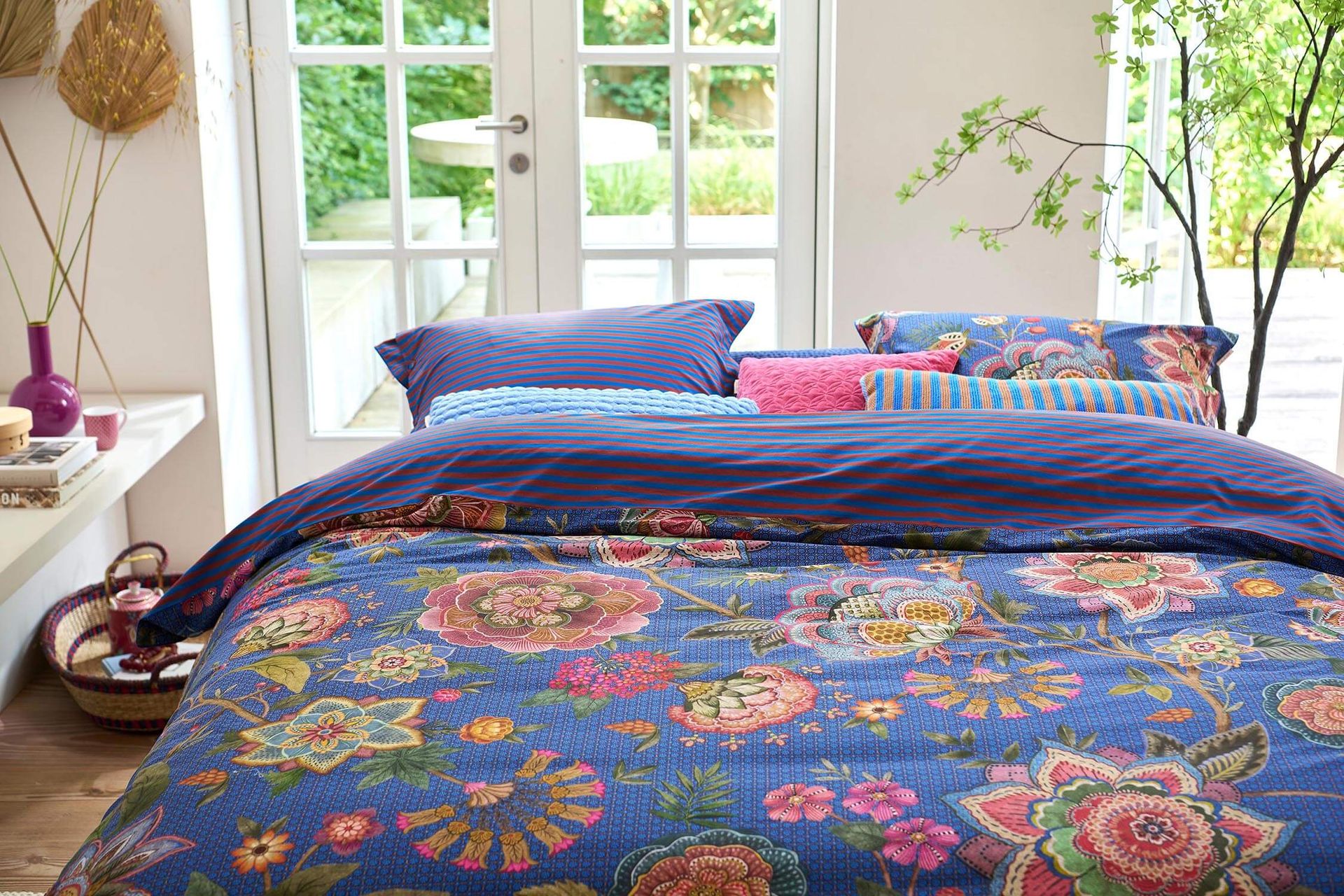 Duvet Cover Set Bombay Bold Dark Blue