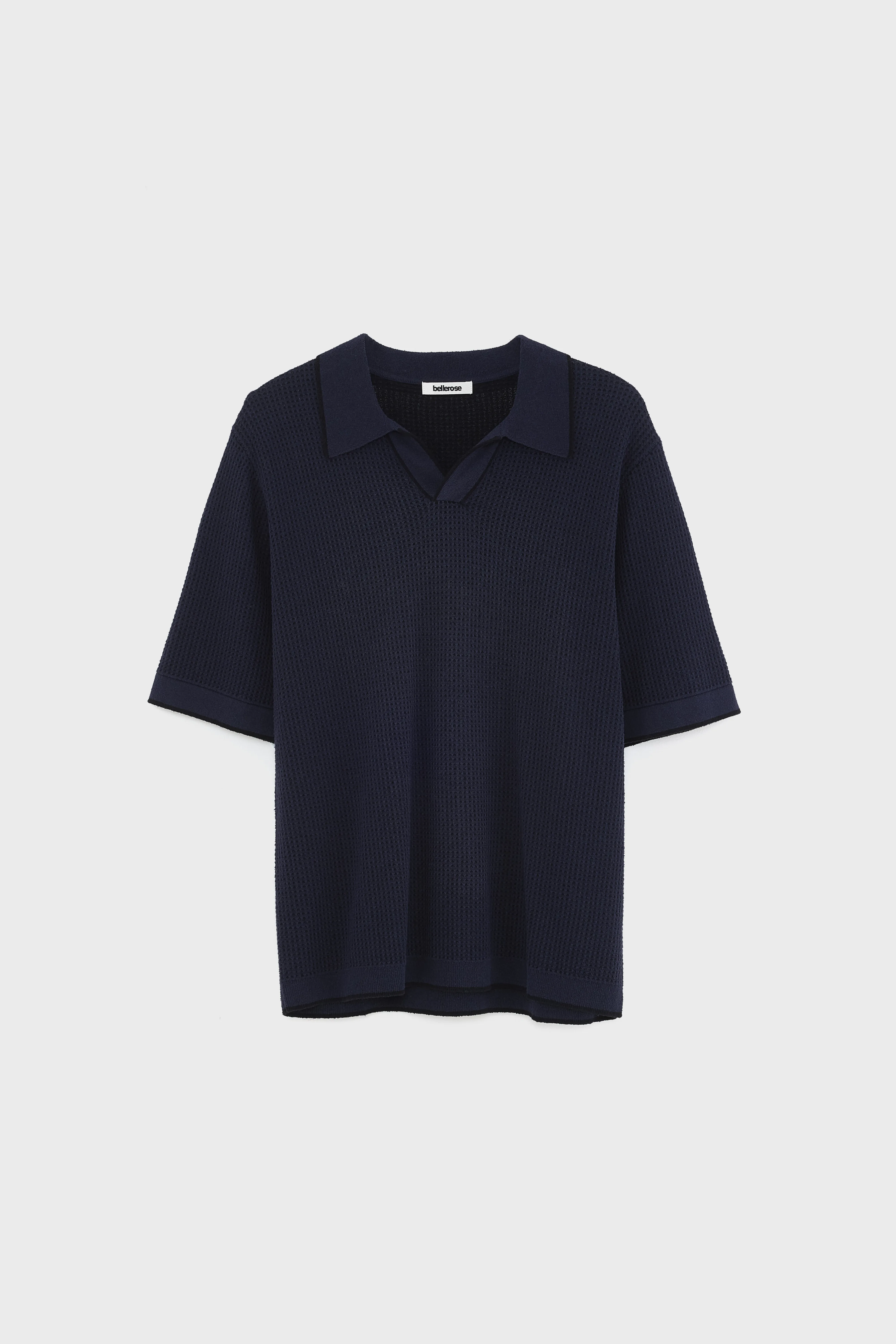Bellerose Adoko waffle knit polo (261 / M / PARKER)