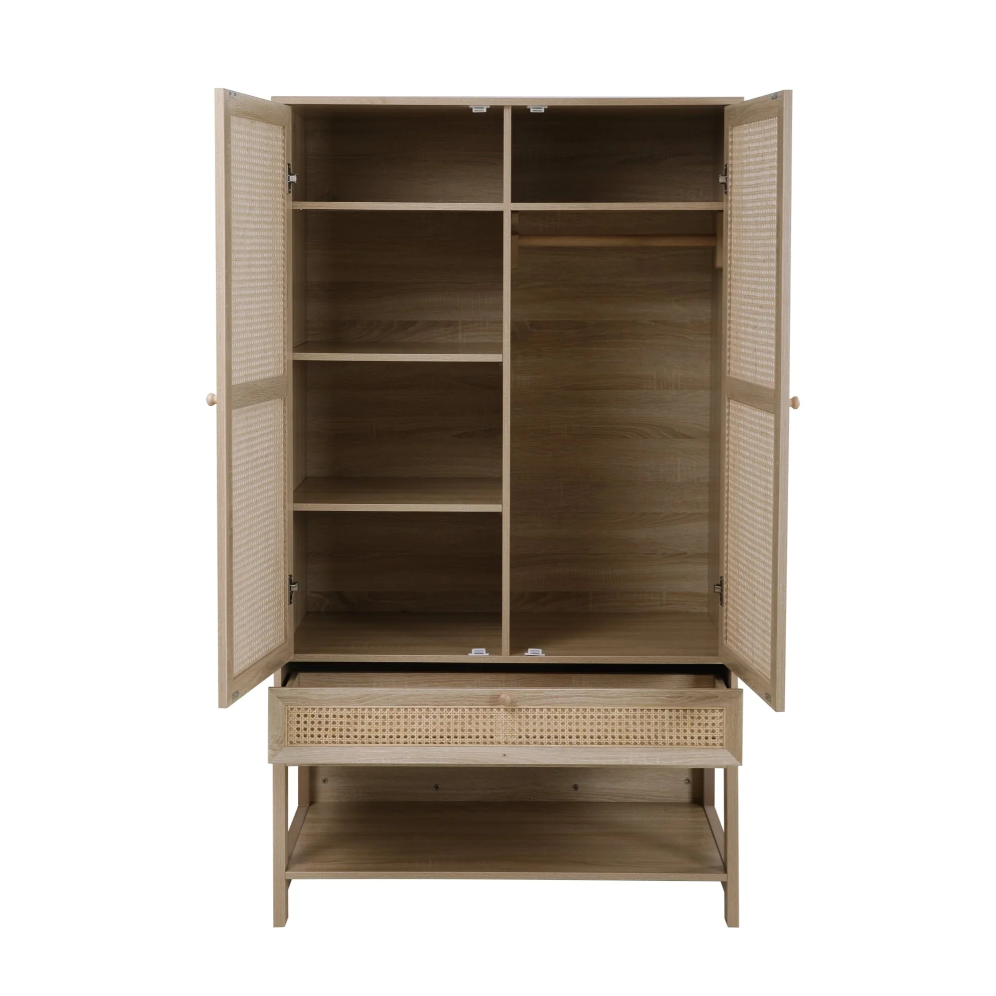 Loft Lyfe Joella Natural Rattan Wardrobe Dresser - Image 3