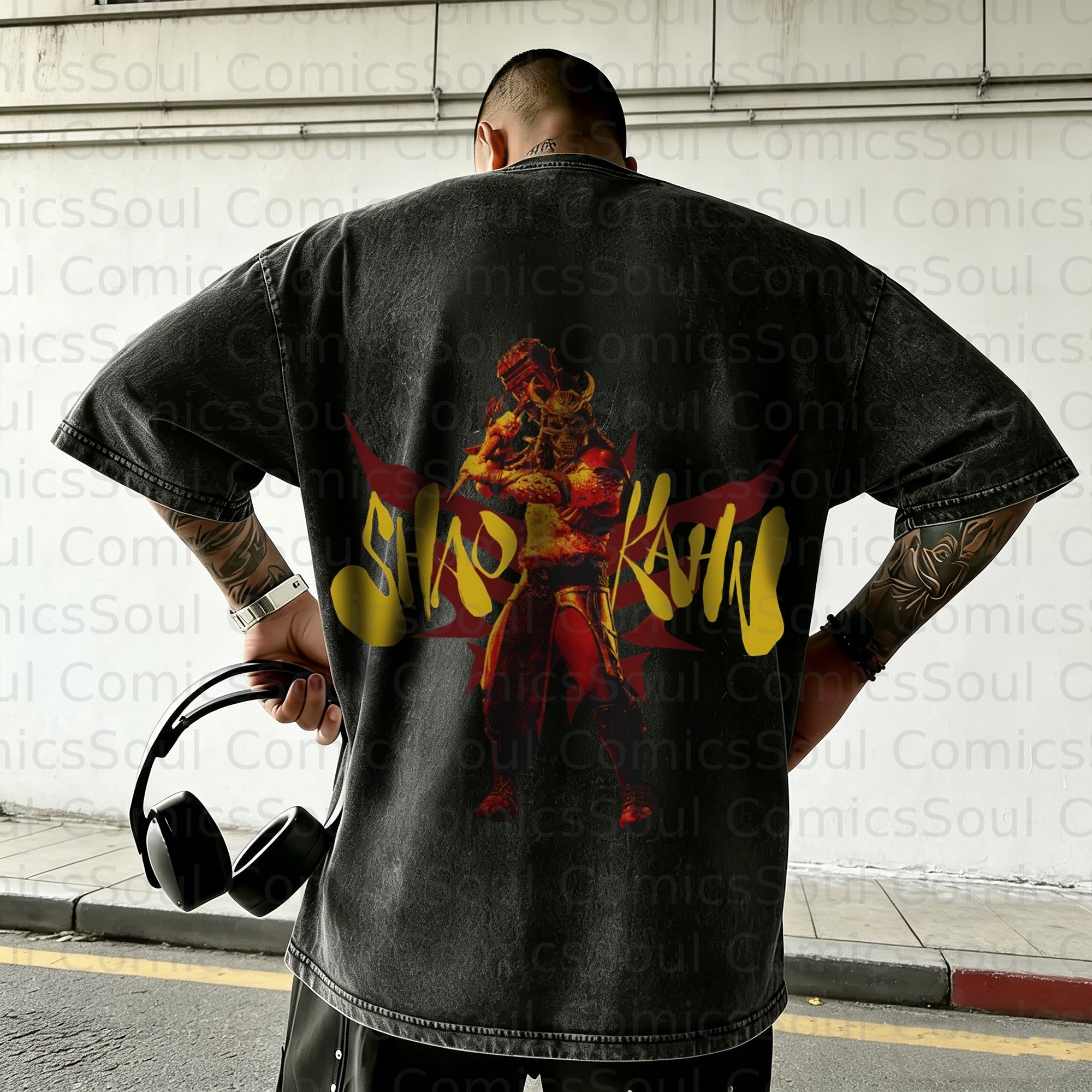 Unisex Anime Inspired Vintage Washed T-Shirt