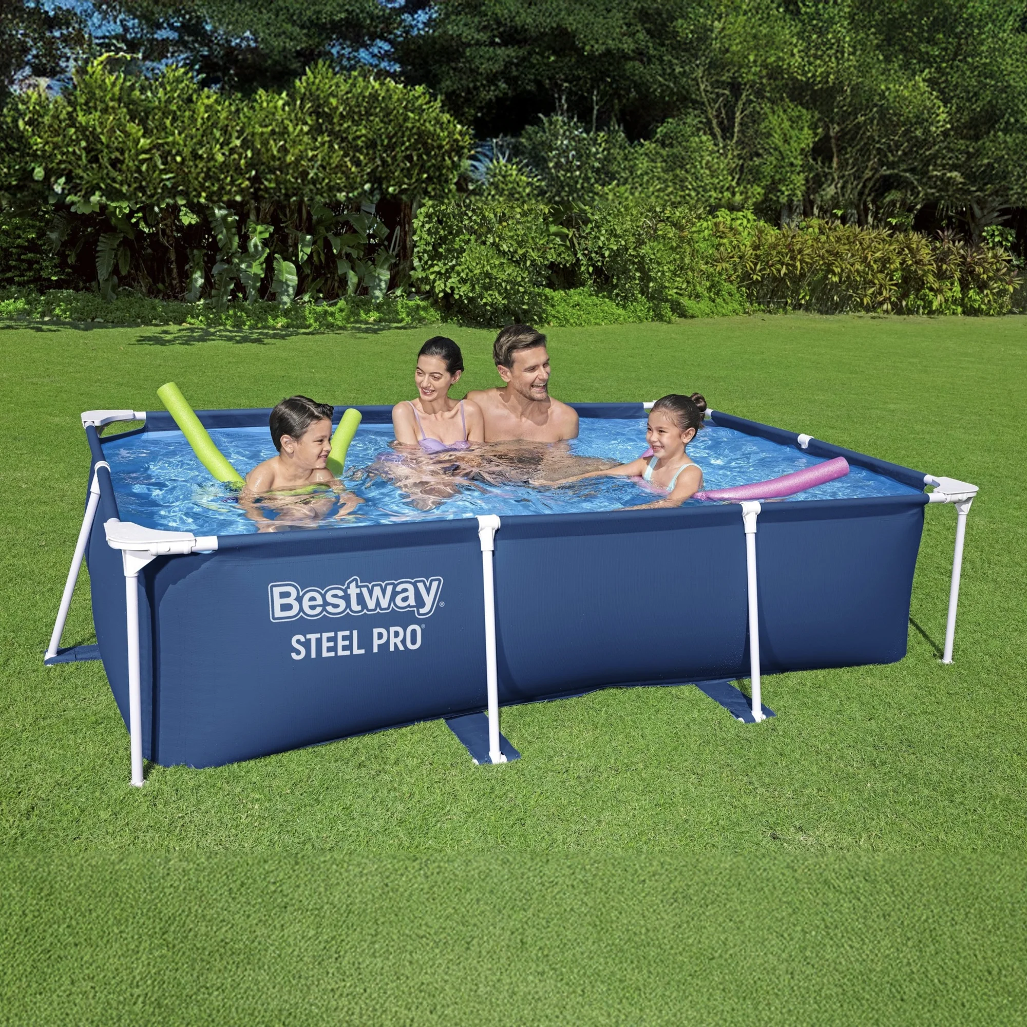 Open Box Bestway Steel Pro 8.5'x67"x24" Rectangular Above Ground Swimming Pool - Image 8