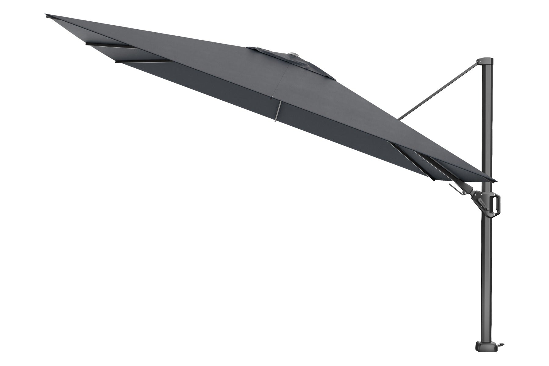 Platinum Challenger parasol T2 Premium - 2,6 x 3,5 m. - Faded Black