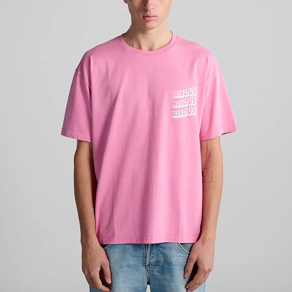 Bisous Skateboard - T-shirt Sonics - Rose Clair