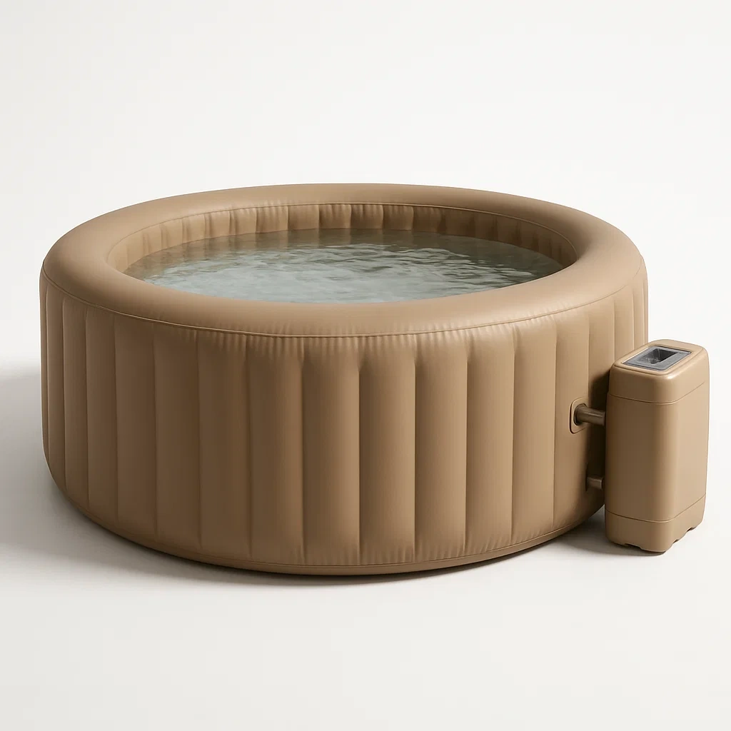 Spas hinchables 180x180x71 cm 4 personas redondo color beige HFsDJAa341Zg