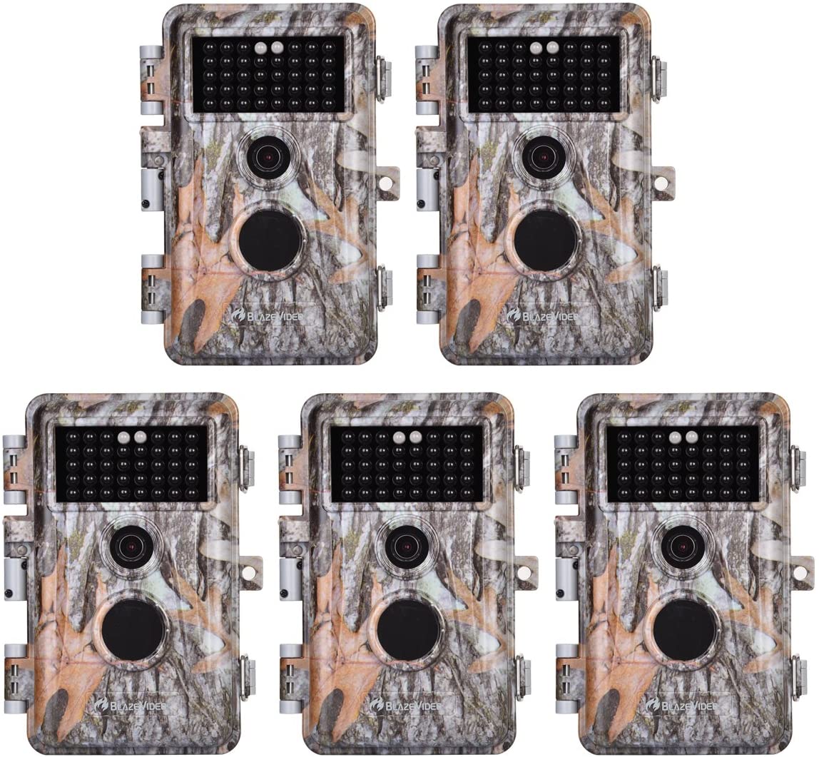 5-Pack Game & Deer Trail Cameras, 16MP 1920x1080P Video, Camo 5-Pack Game & Deer Trail Cameras, 16MP 1920x1080P Video, Camo