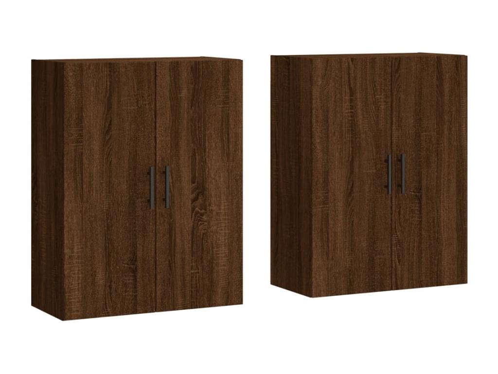 Armarios de pared 2 unidades marrón roble 69 - 5x34x90 cm